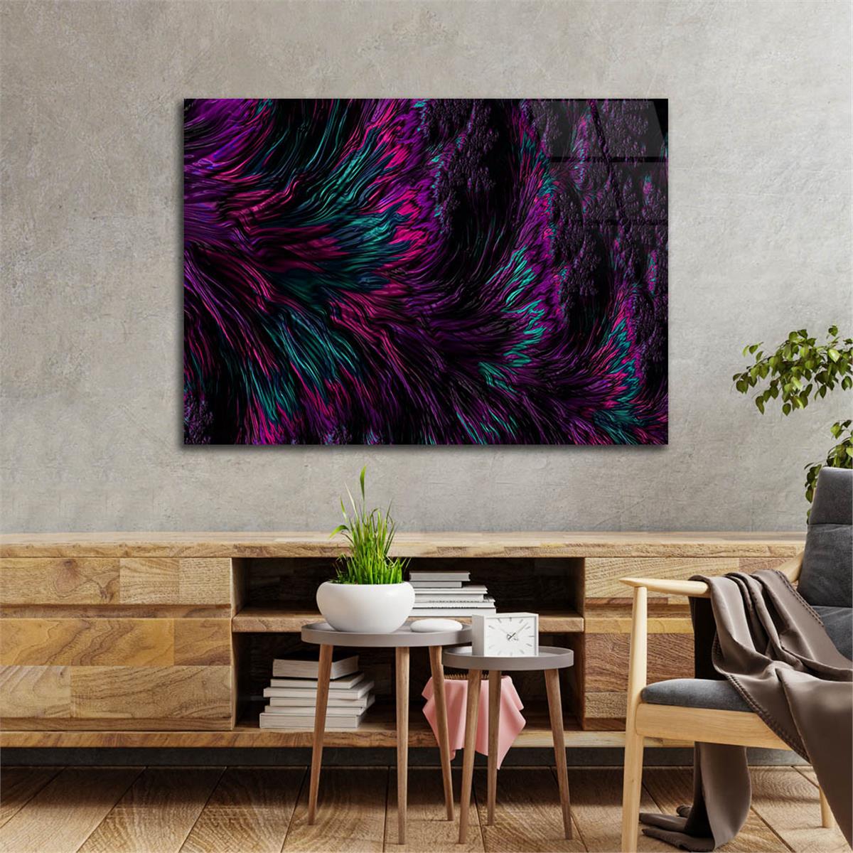 Horizontal Art-Themed Tempered Glass Wall Art 412