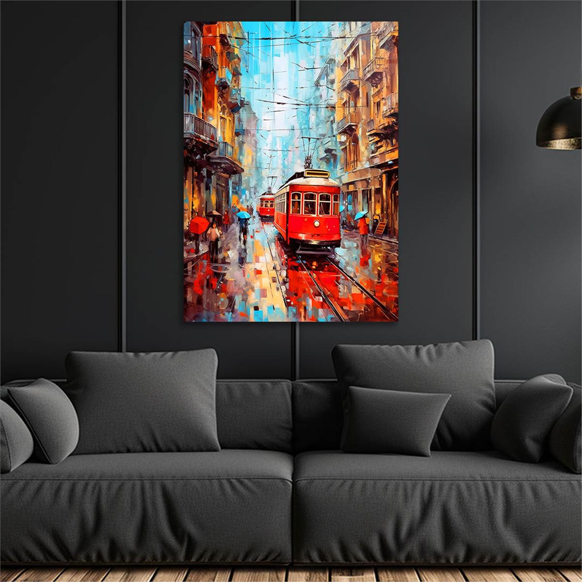 Dikey Sanat Temalı Cam Tablo 530