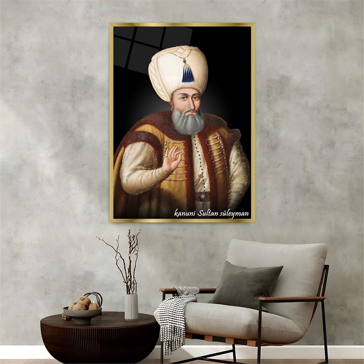 Alüminyum Çerçeveli Vatan Temalı Cam Tablo 055