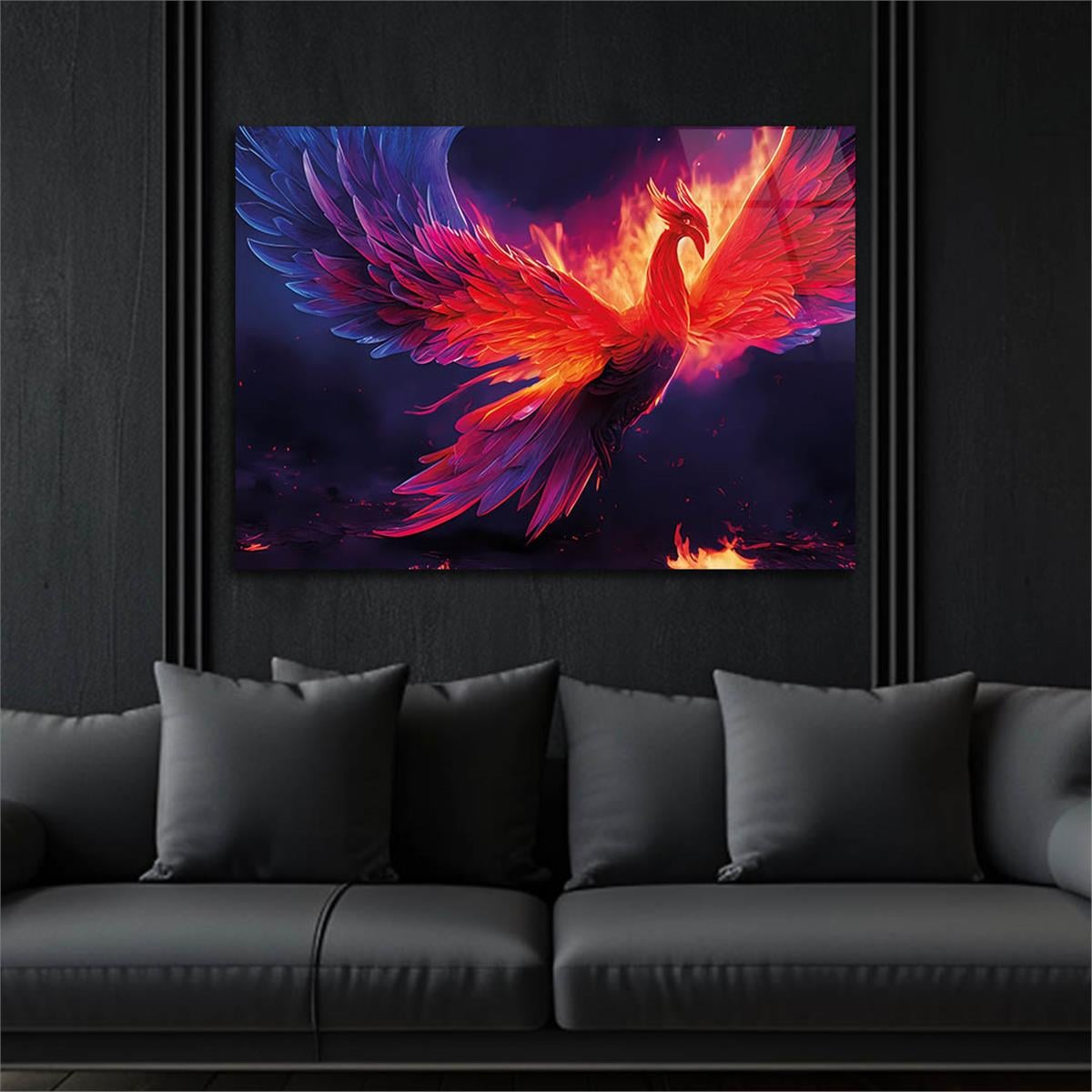 Horizontal Art-Themed Tempered Glass Wall Art 353