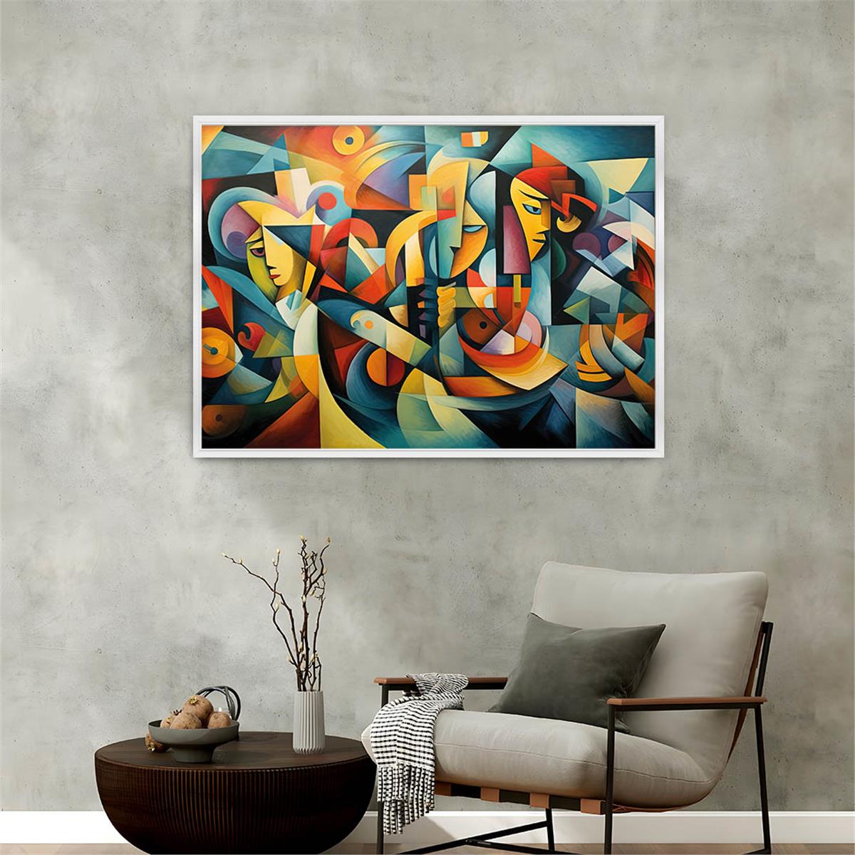 Aluminum-Framed Art-Themed Tempered Glass Wall Art 033