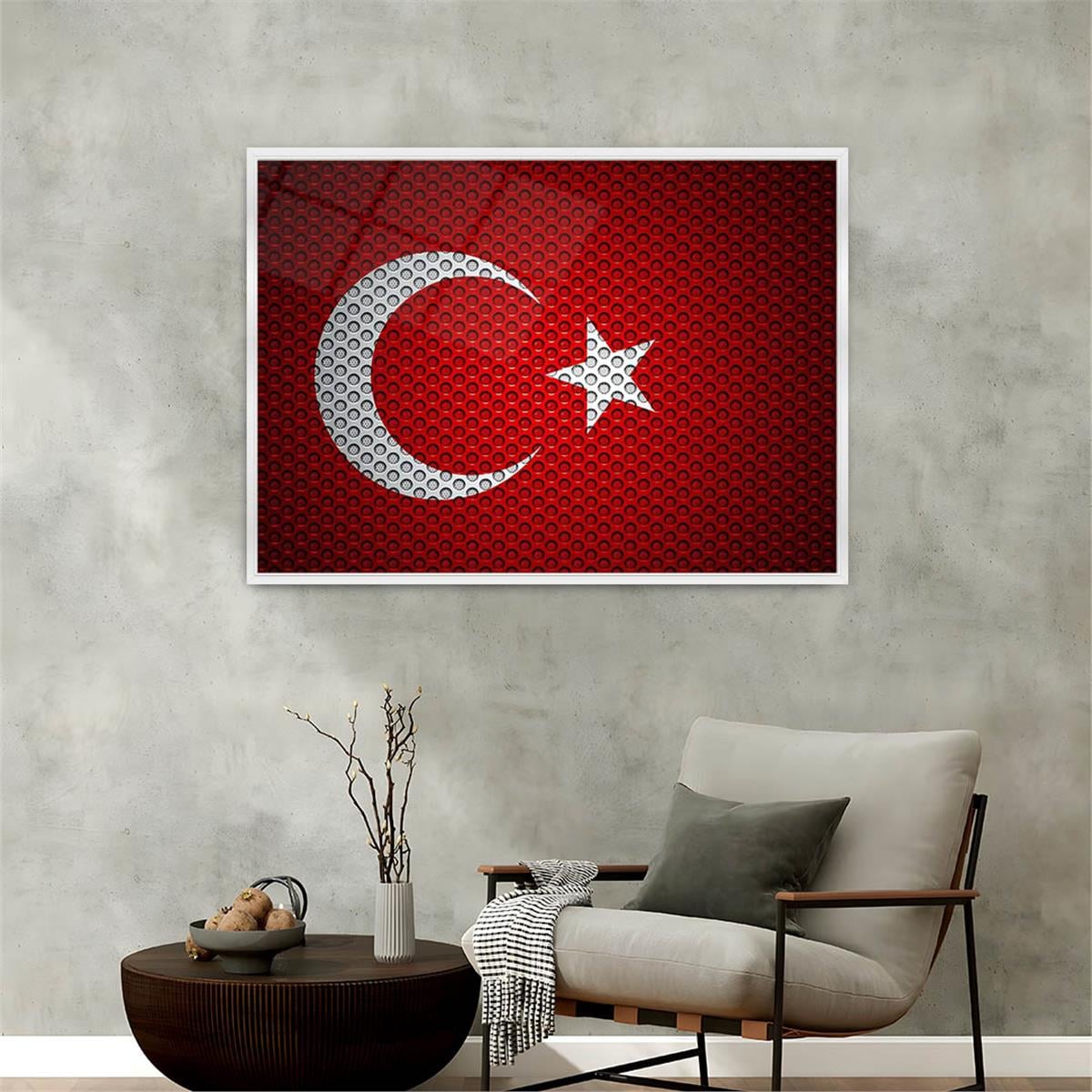 Aluminum-Framed National-Themed Tempered Glass Wall Art 003