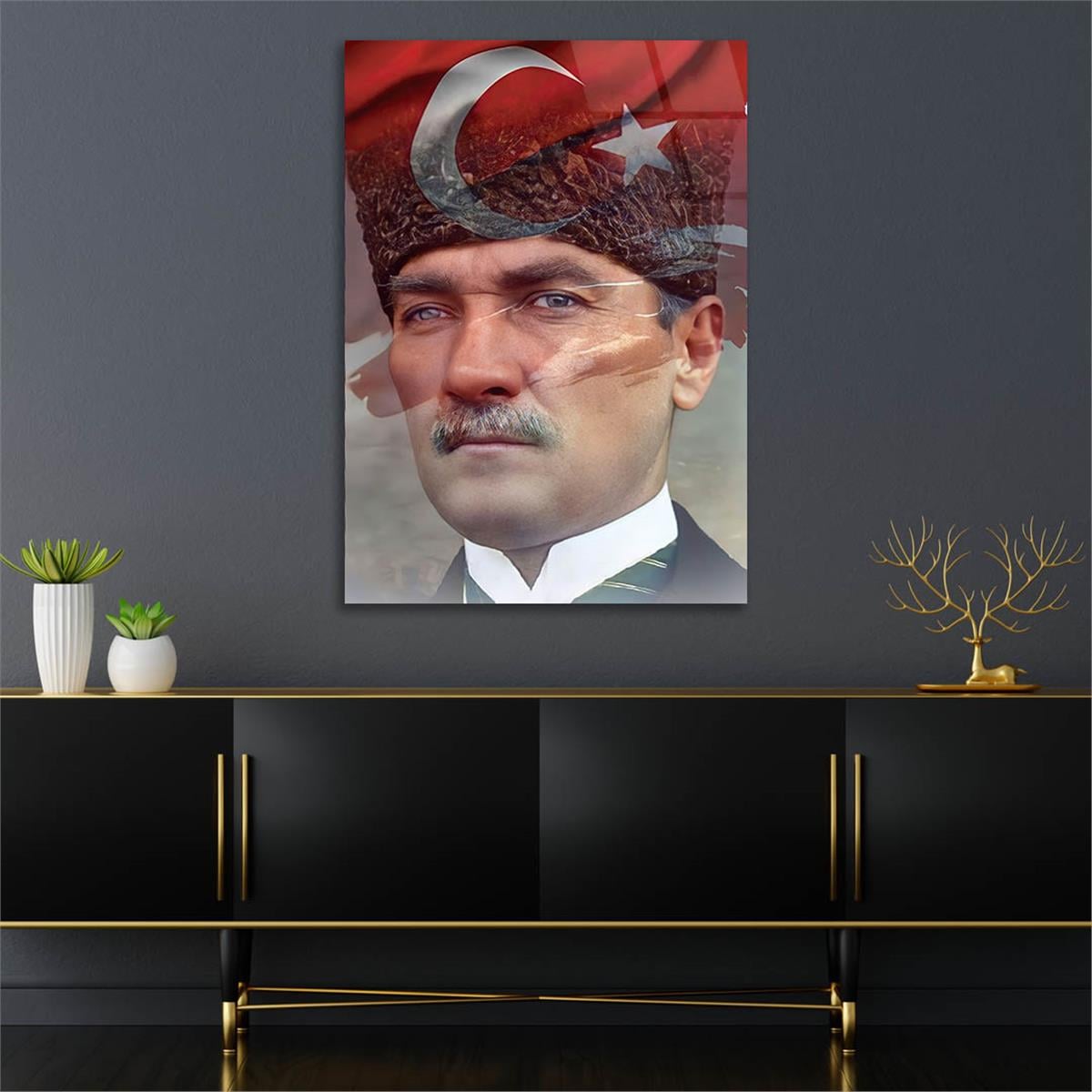 MUSTAFA KEMAL ATATÜRK Tempered Glasss Wall Art