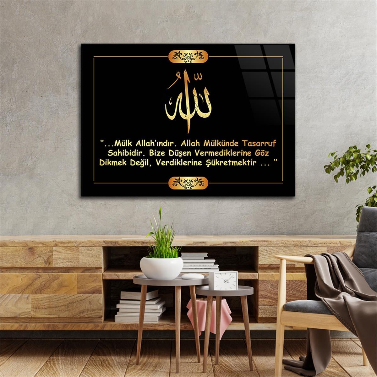 DİNİ TEMALI CAM TABLO 