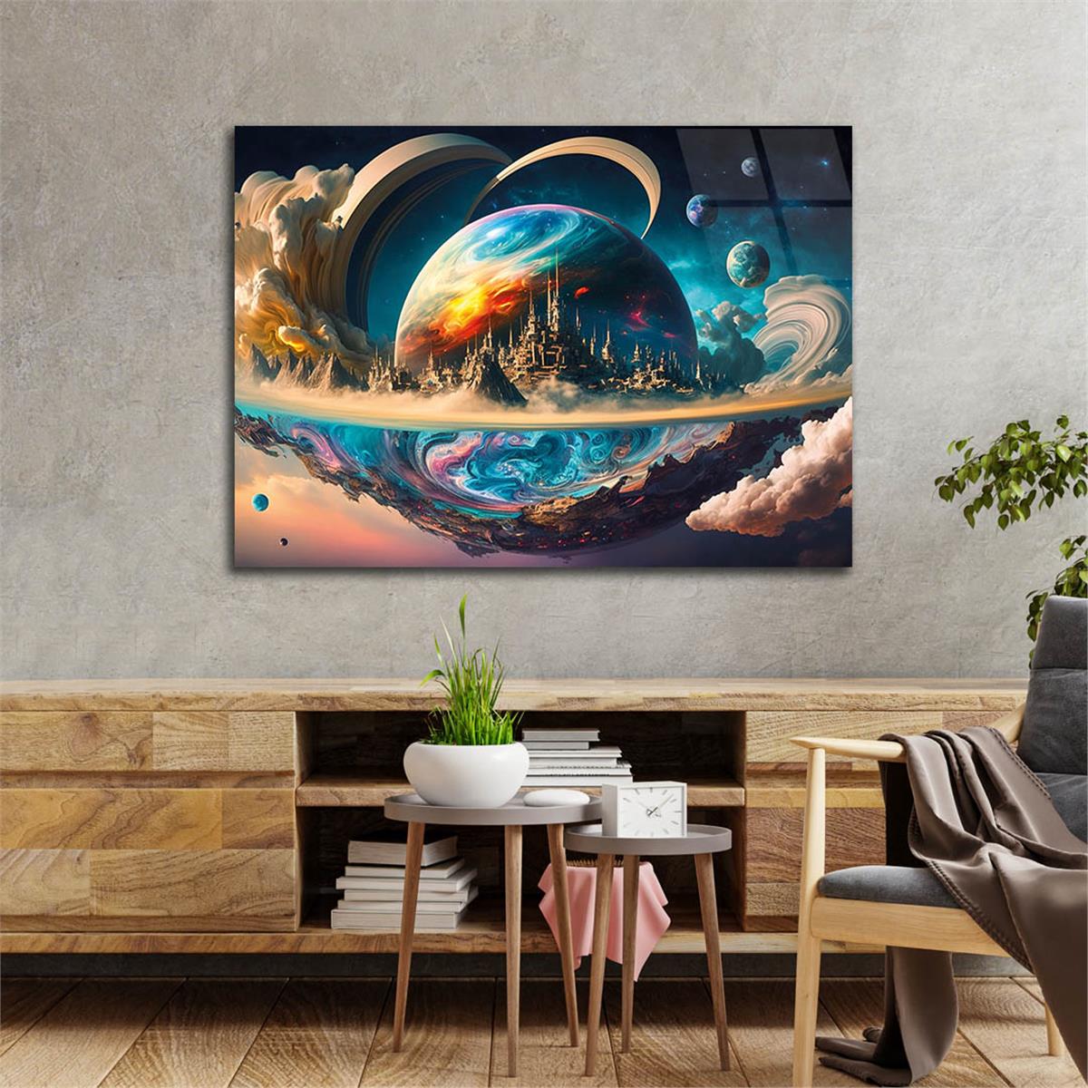 Horizontal Art-Themed Tempered Glass Wall Art 277