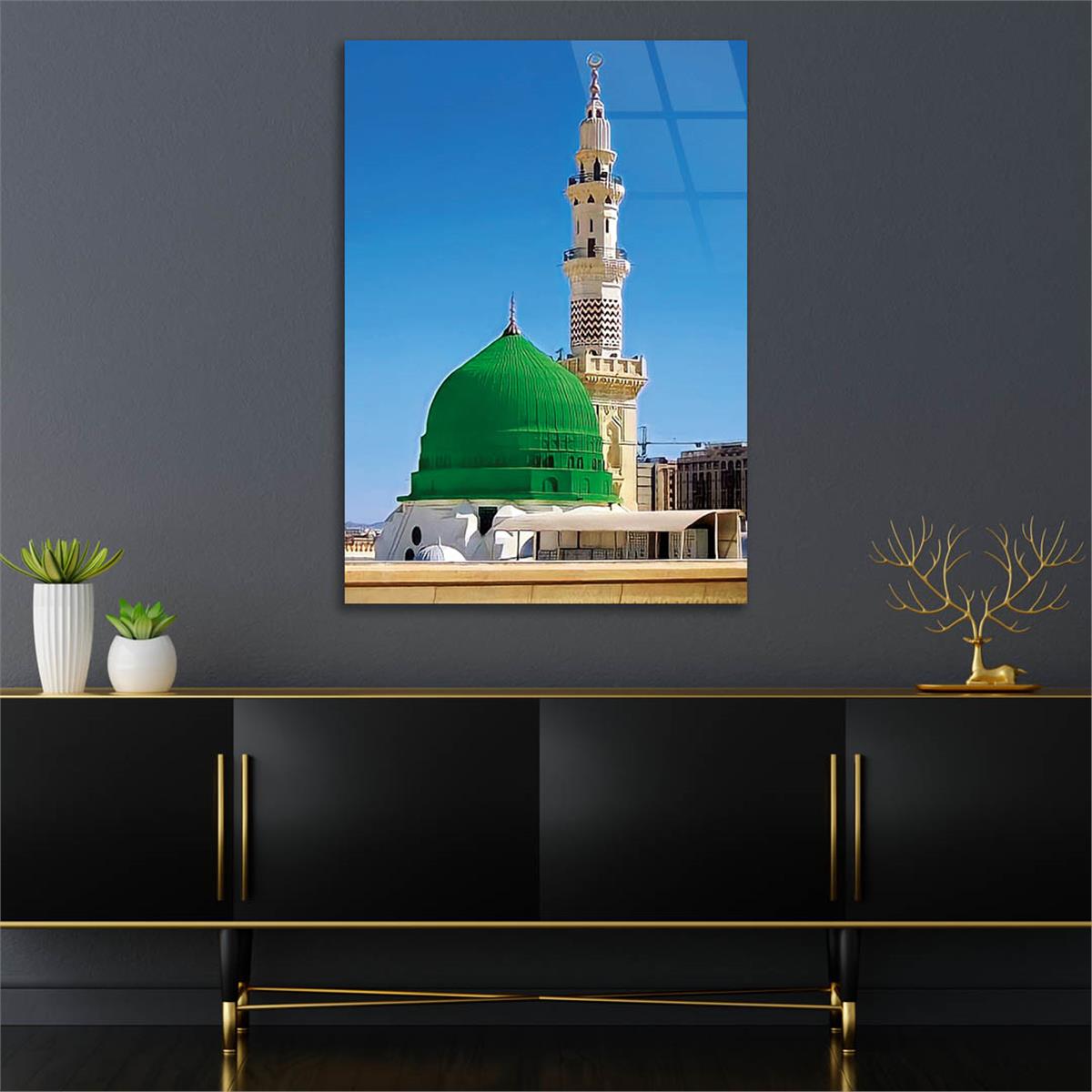 the Prophets Mosque Glass Wall Art
