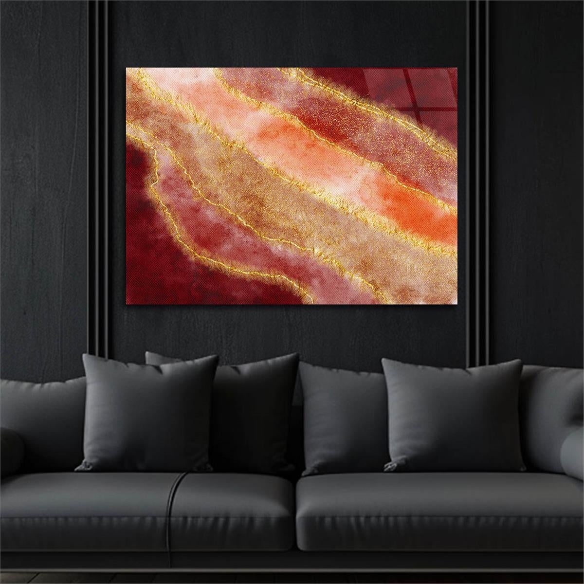 Horizontal Art-Themed Tempered Glass Wall Art 574