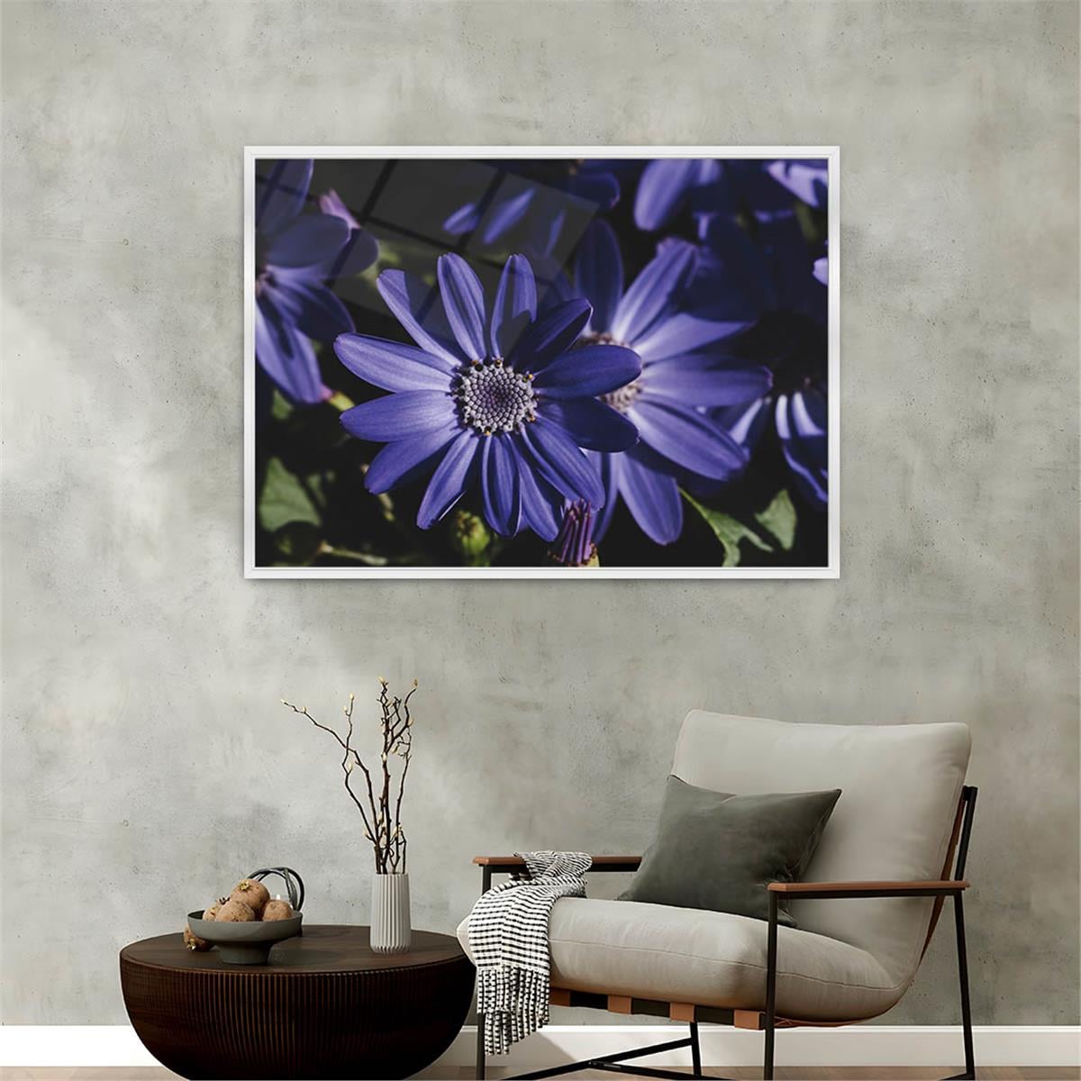 Aluminum-Framed Art-Themed Tempered Glass Wall Art 058