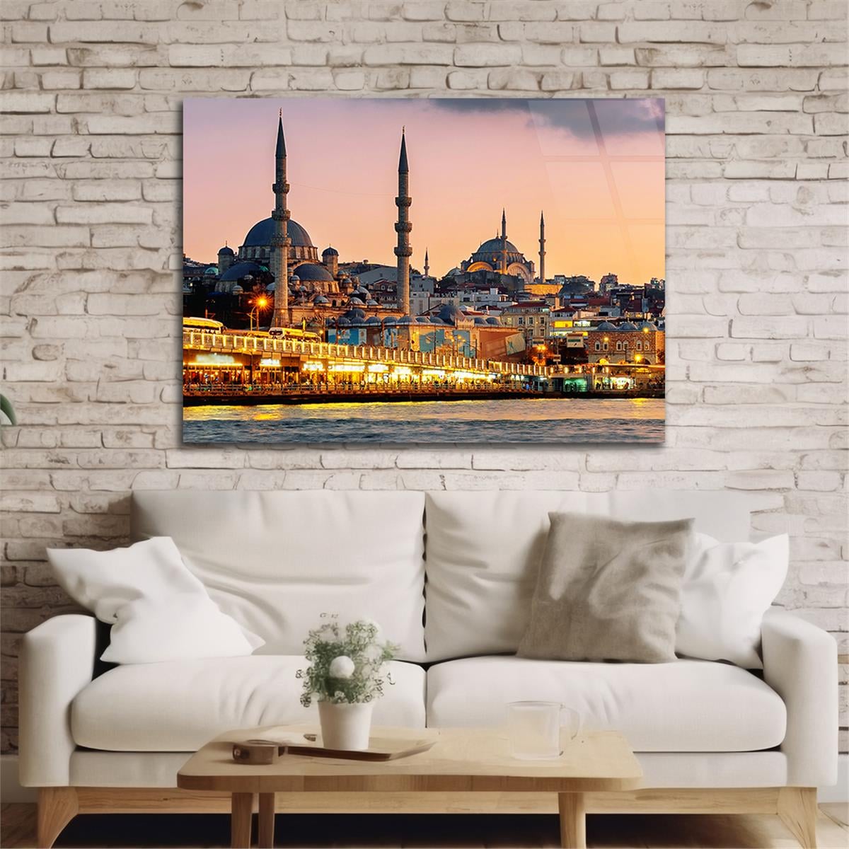 Yatay Dini Temalı Cam Tablo 151