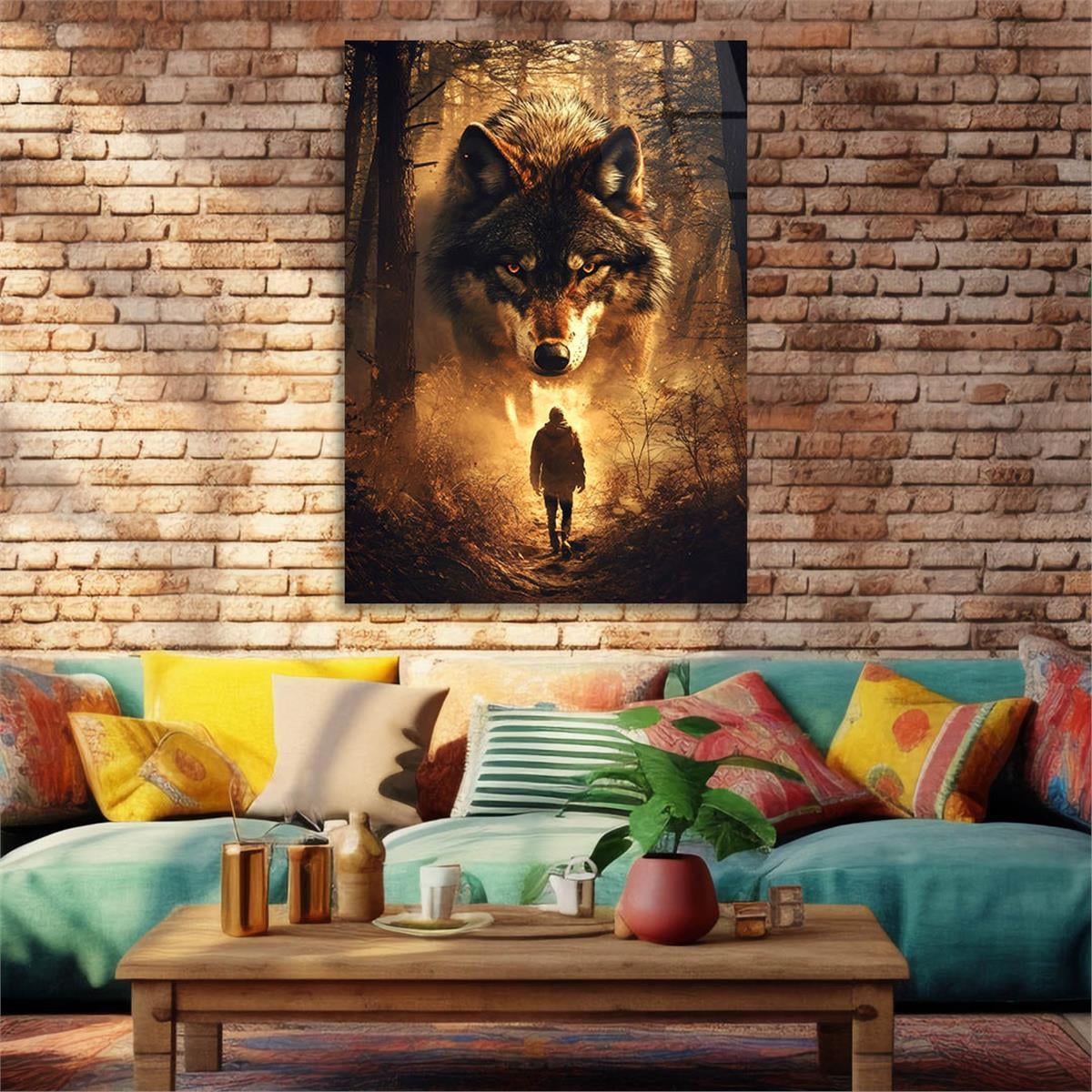 Dikey Doğa Temalı Cam Tablo 439