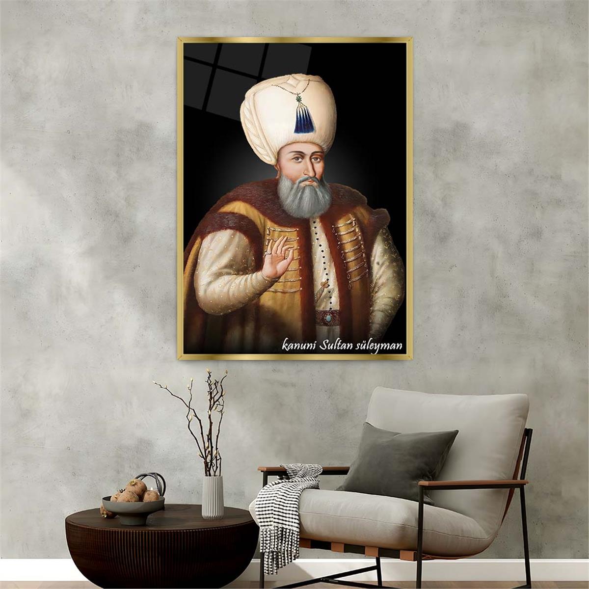 Alüminyum Çerçeveli Vatan Temalı Cam Tablo 055