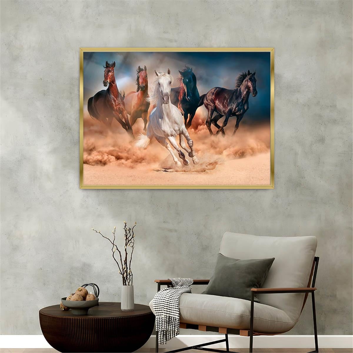 Aluminum-Framed Natured-Themed Tempered Glass Wall Art 165