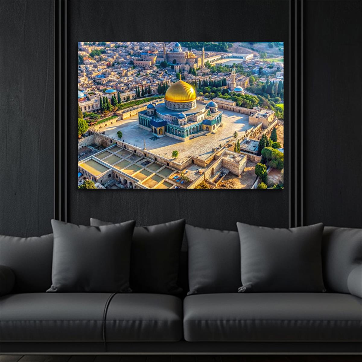 Yatay Dini Temalı Cam Tablo 238