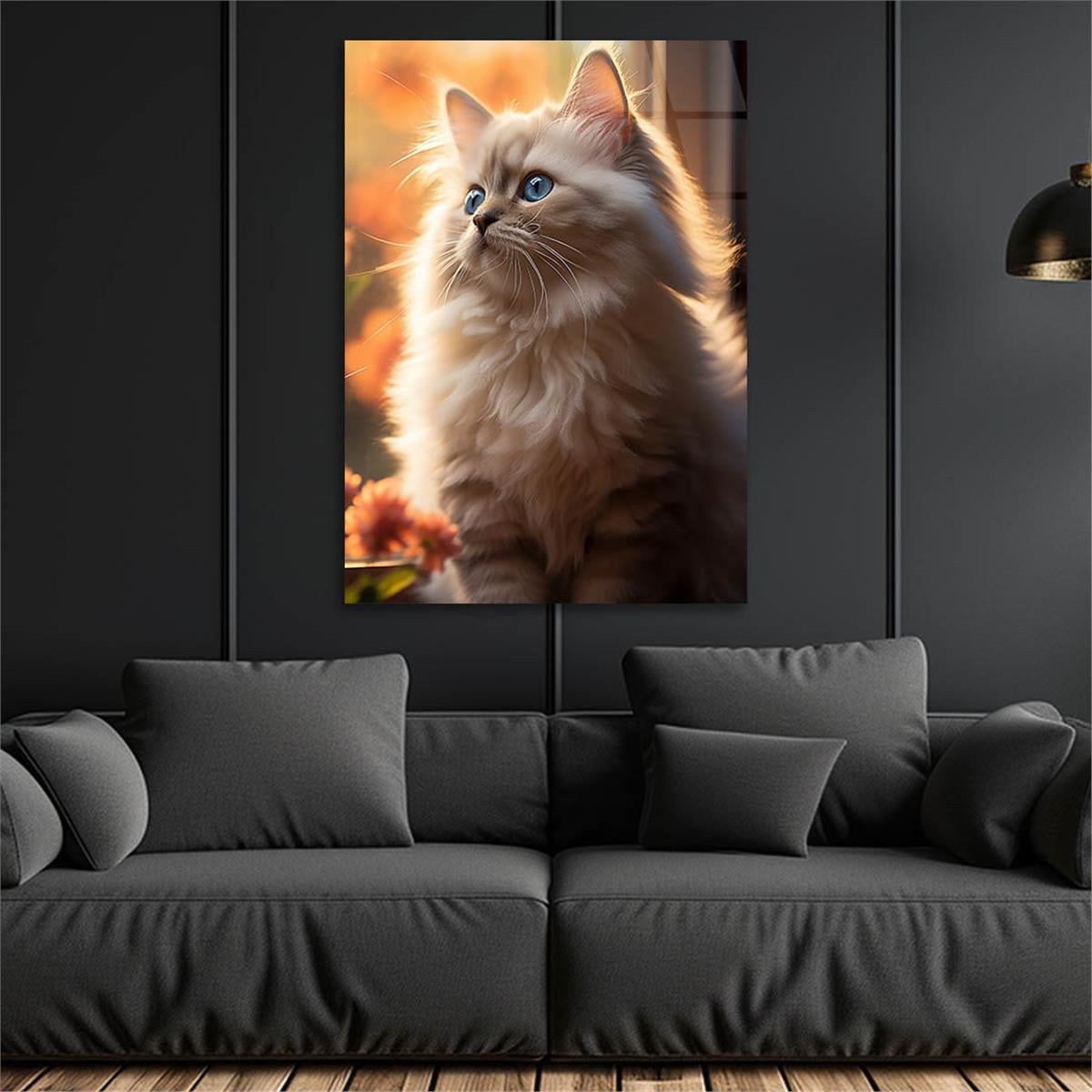 Dikey Doğa Temalı Cam Tablo 417