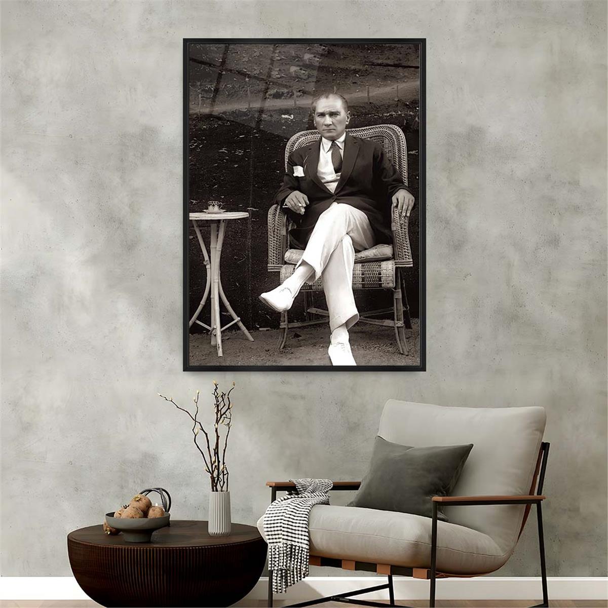 Aluminum-Framed National-Themed Tempered Glass Wall Art 099