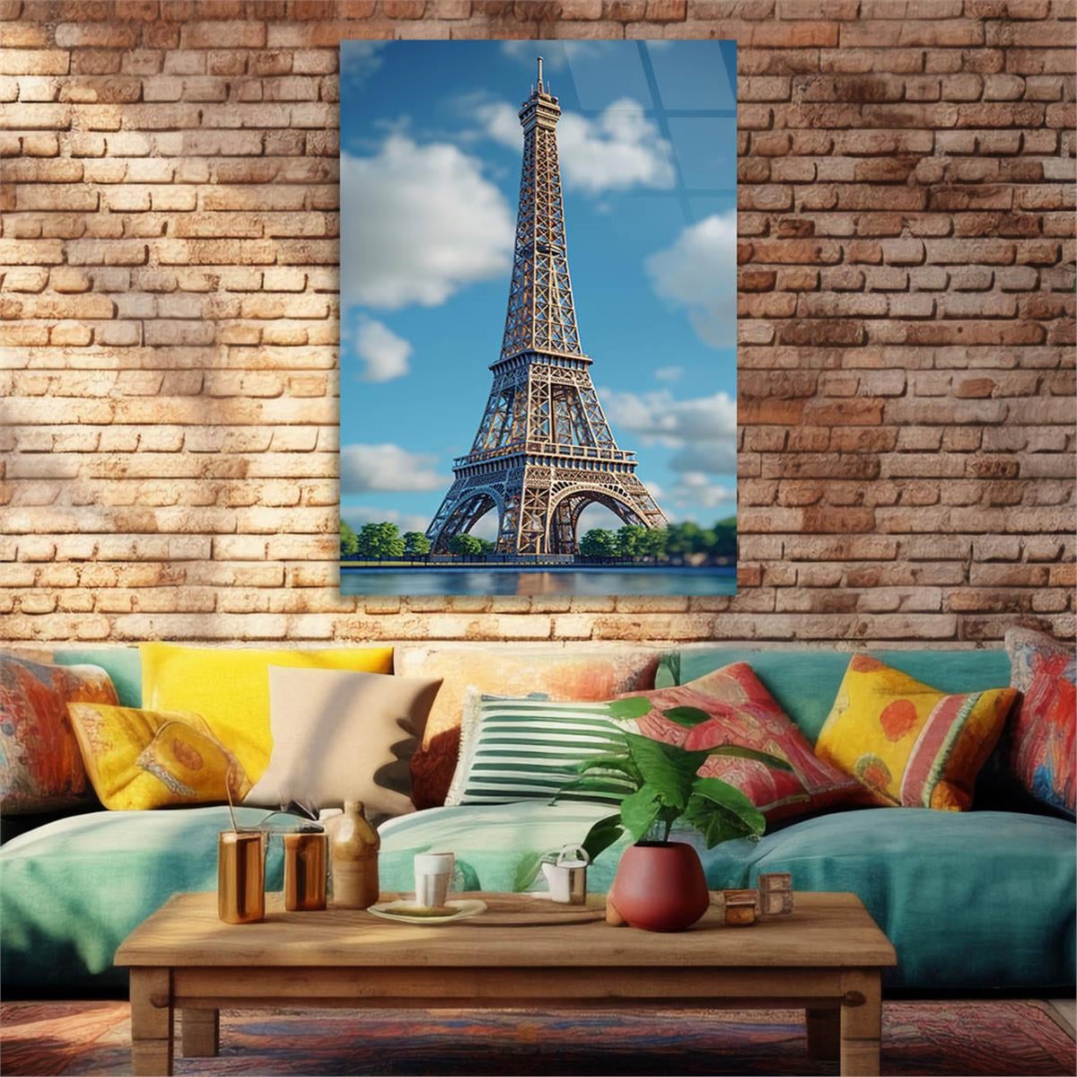 Dikey Doğa Temalı Cam Tablo 245