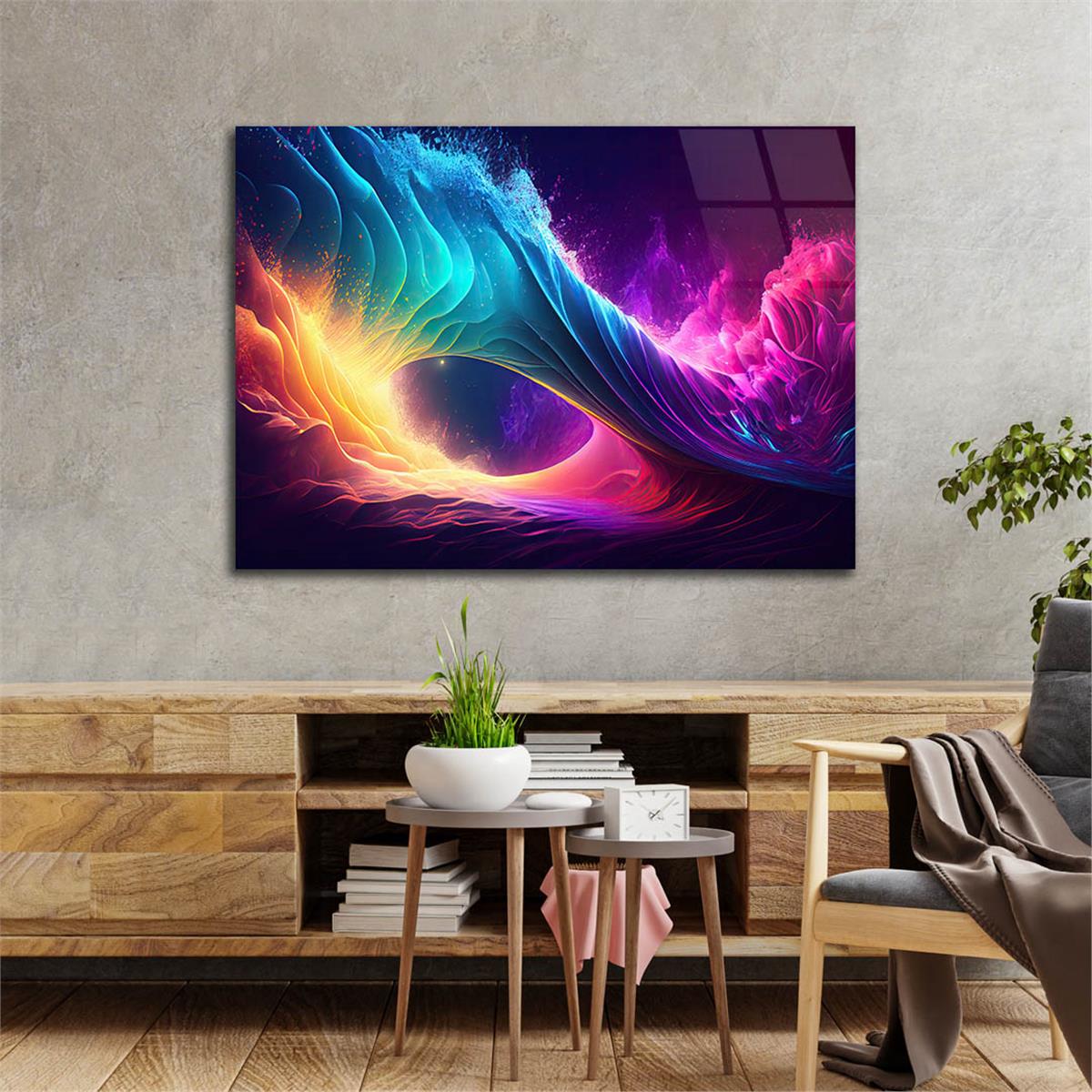 Horizontal Art-Themed Tempered Glass Wall Art 440