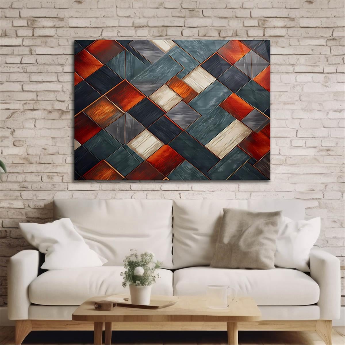 Horizontal Art-Themed Tempered Glass Wall Art 522