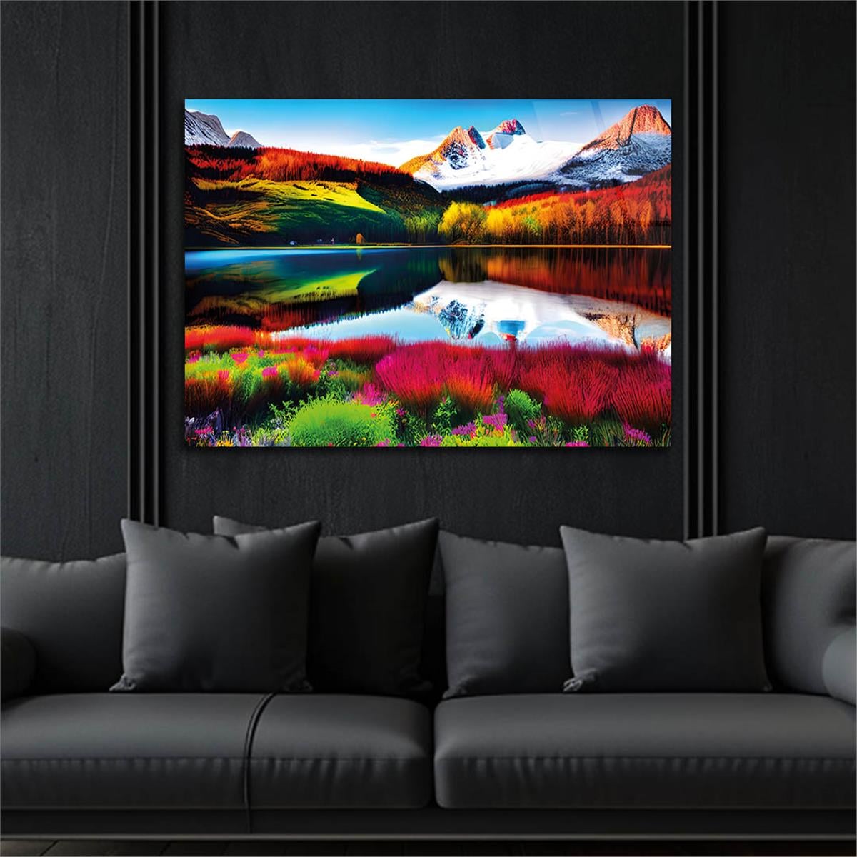 Horizontal Natured-Themed Tempered Glass Wall Art 287