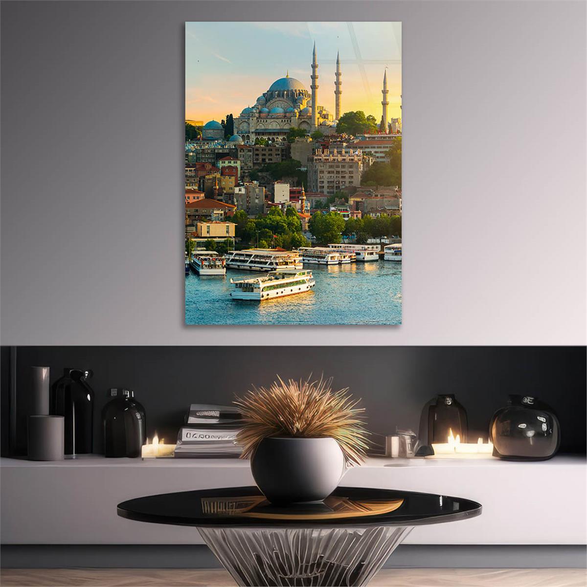 Dikey Dini Temalı Cam Tablo 262