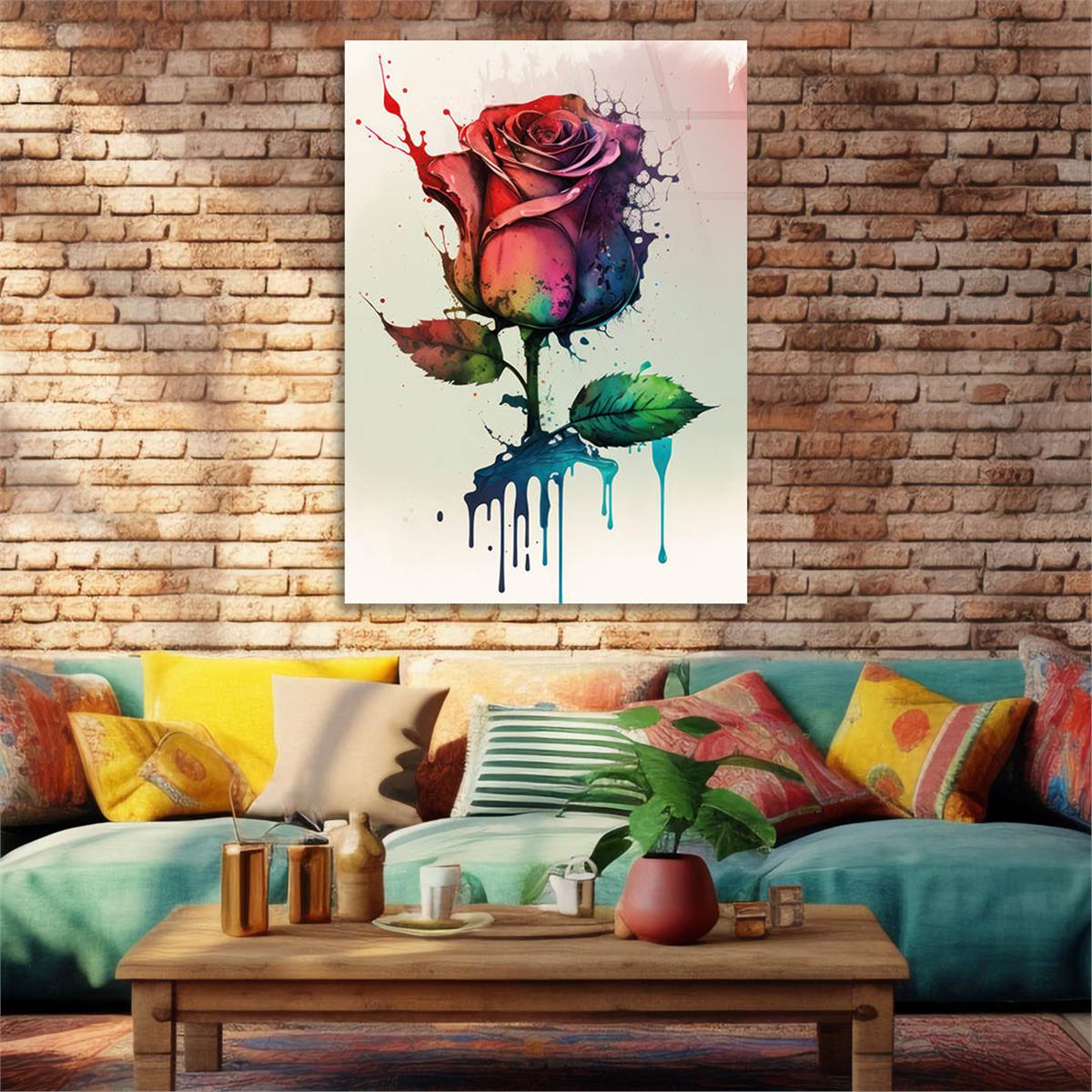 Vertical Tempered Glasss Wall Arts Natured-Themed124