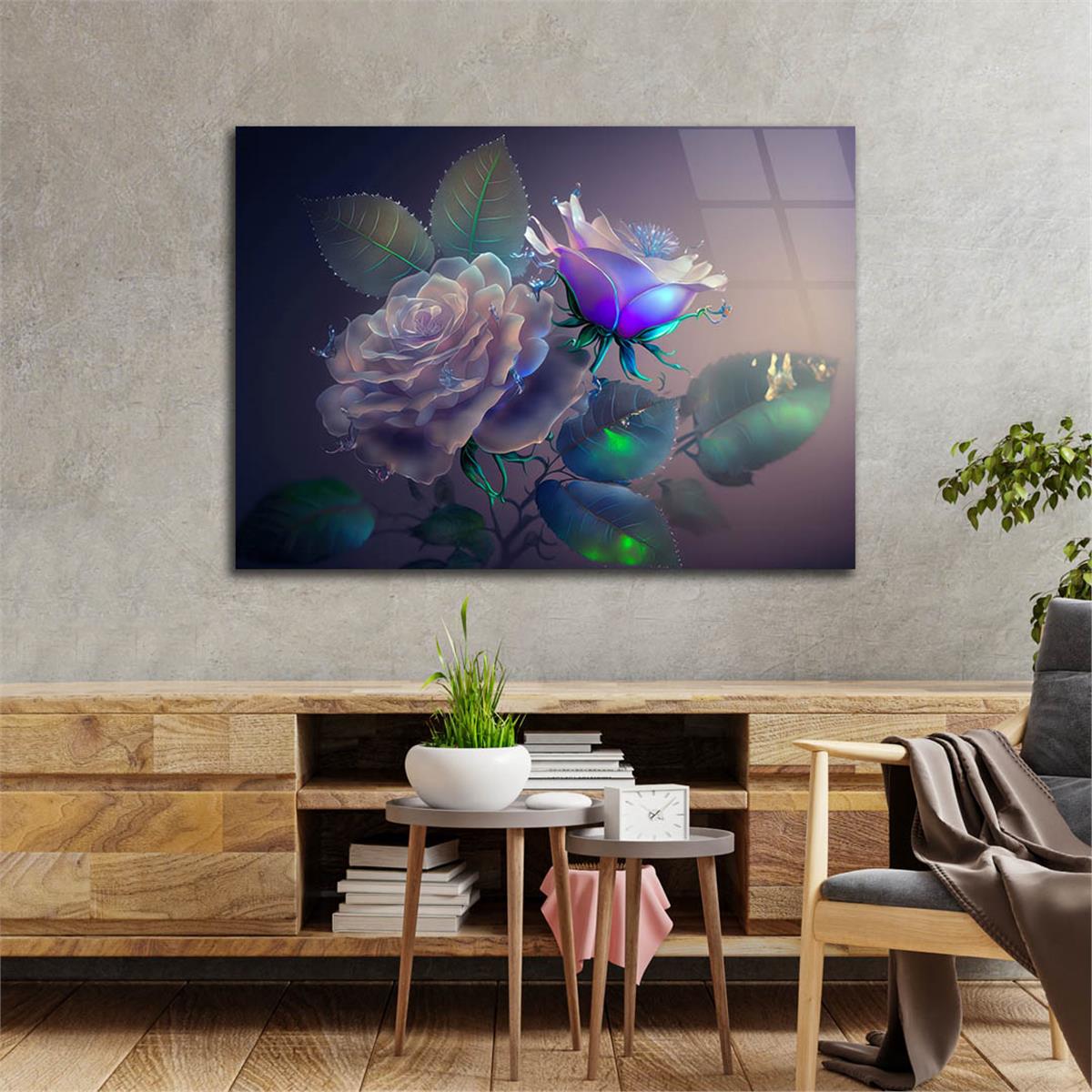 Horizontal Art-Themed Tempered Glass Wall Art 436