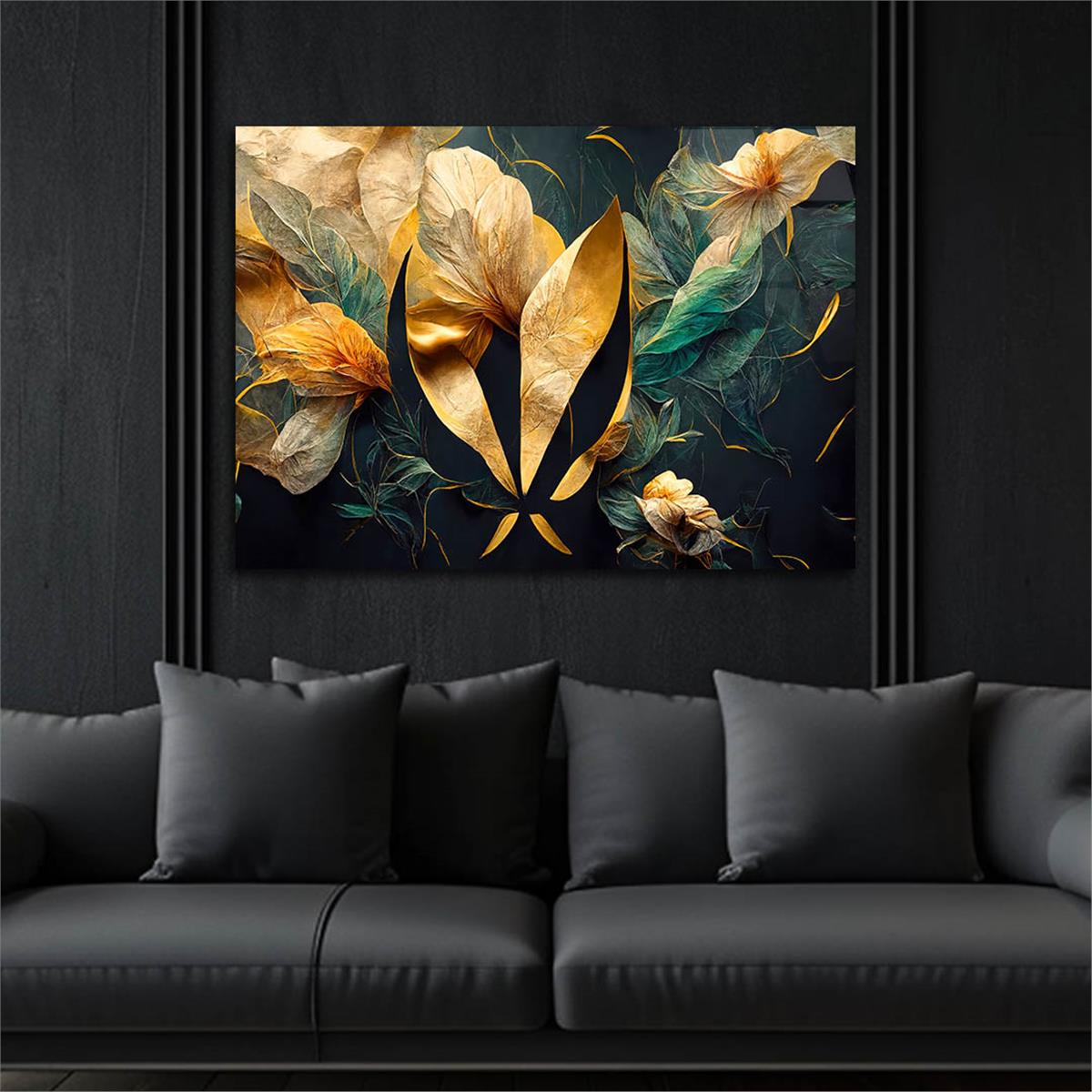 Horizontal Art-Themed Tempered Glass Wall Art 406