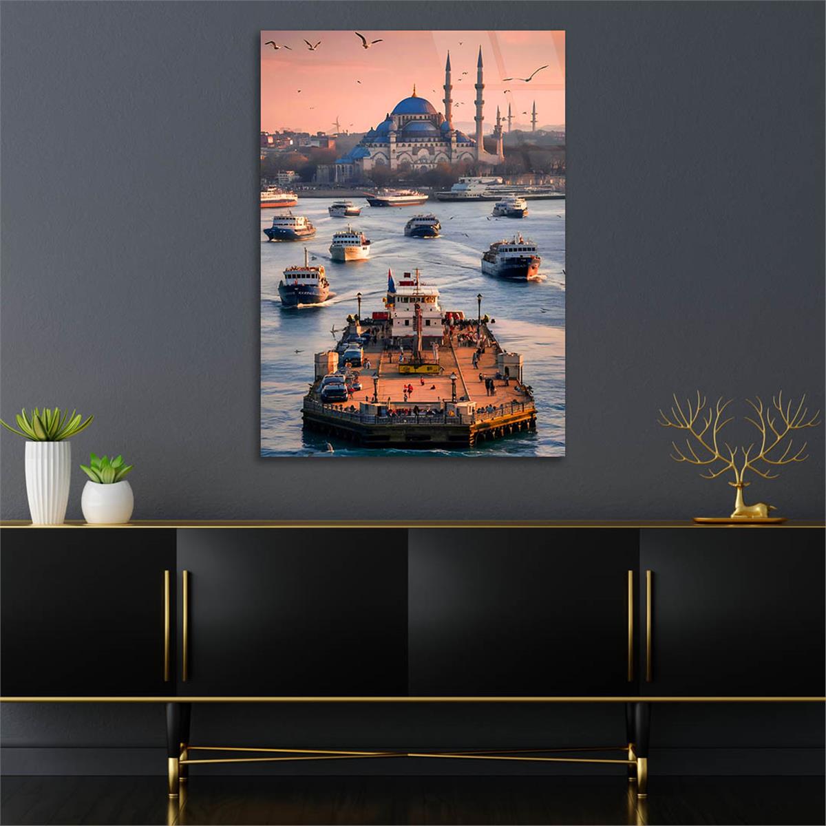 Dikey Dini Temalı Cam Tablo 290