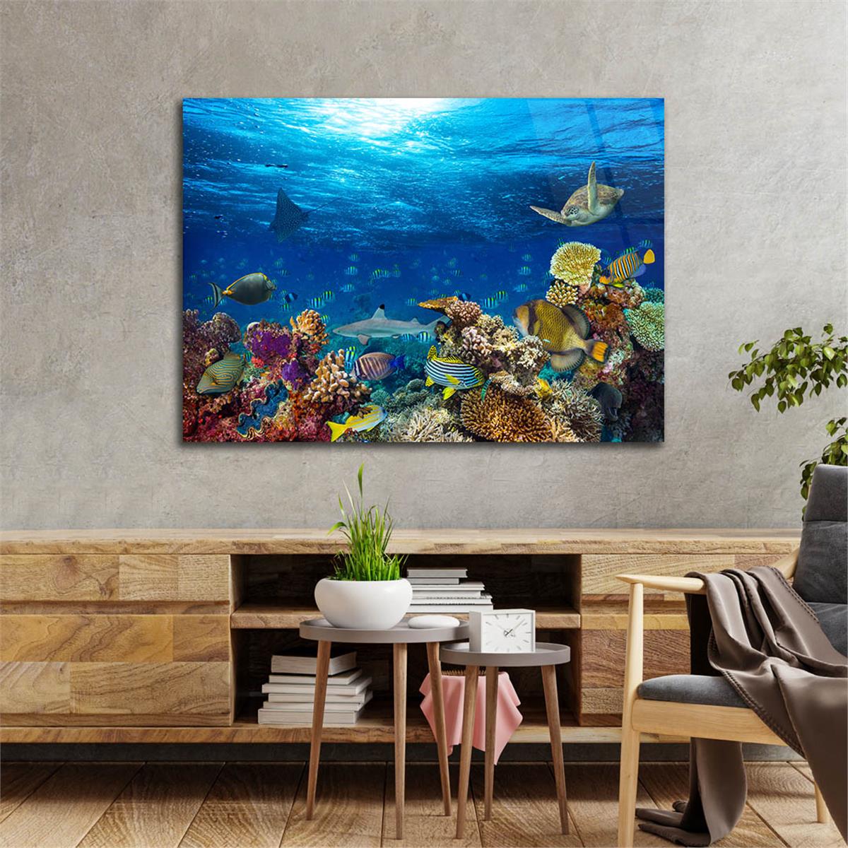 Tempered Glasss Wall Arts Natured-Themed