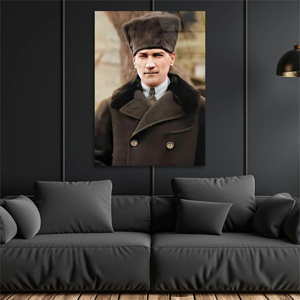 Dikey VatanTemalı Cam Tablo 201