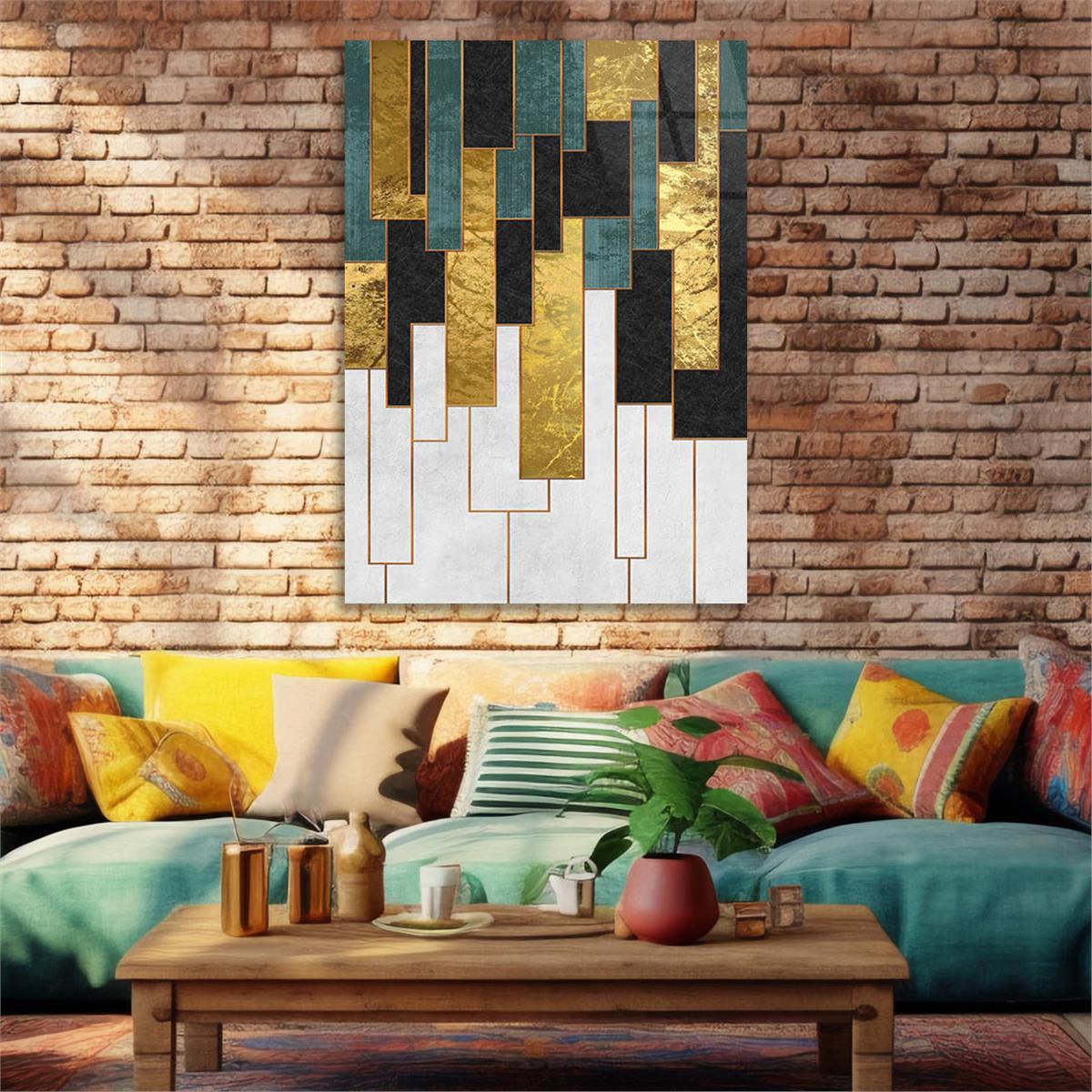 Vertical Tempered Glasss Wall Arts Art-Themed 296