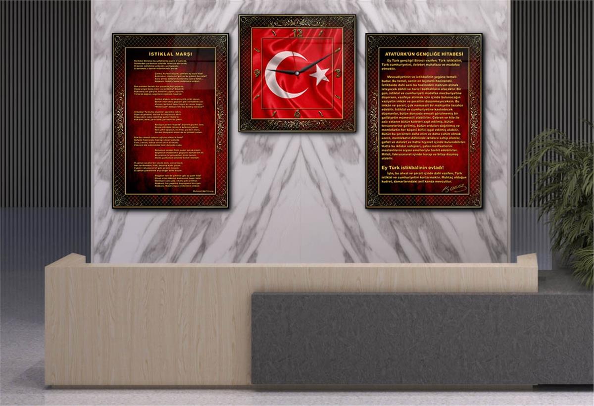 Vatan Temalı Saatli Set 054