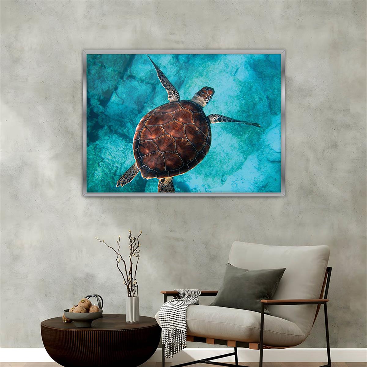 Aluminum-Framed Art-Themed Tempered Glass Wall Art 002