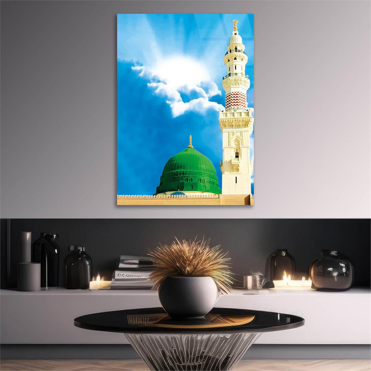 the Prophets Mosque Glass Wall Art