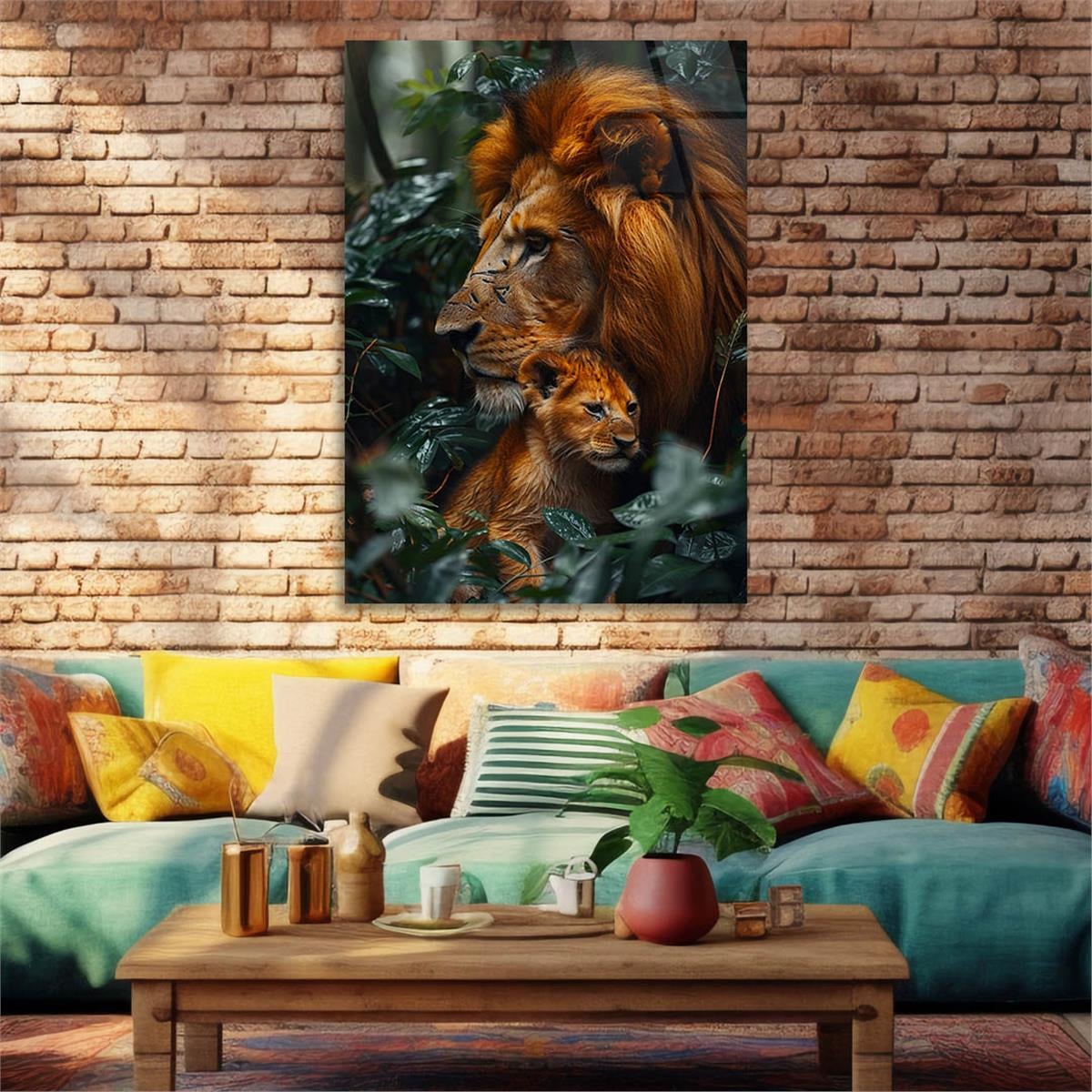 Dikey Doğa Temalı Cam Tablo 364