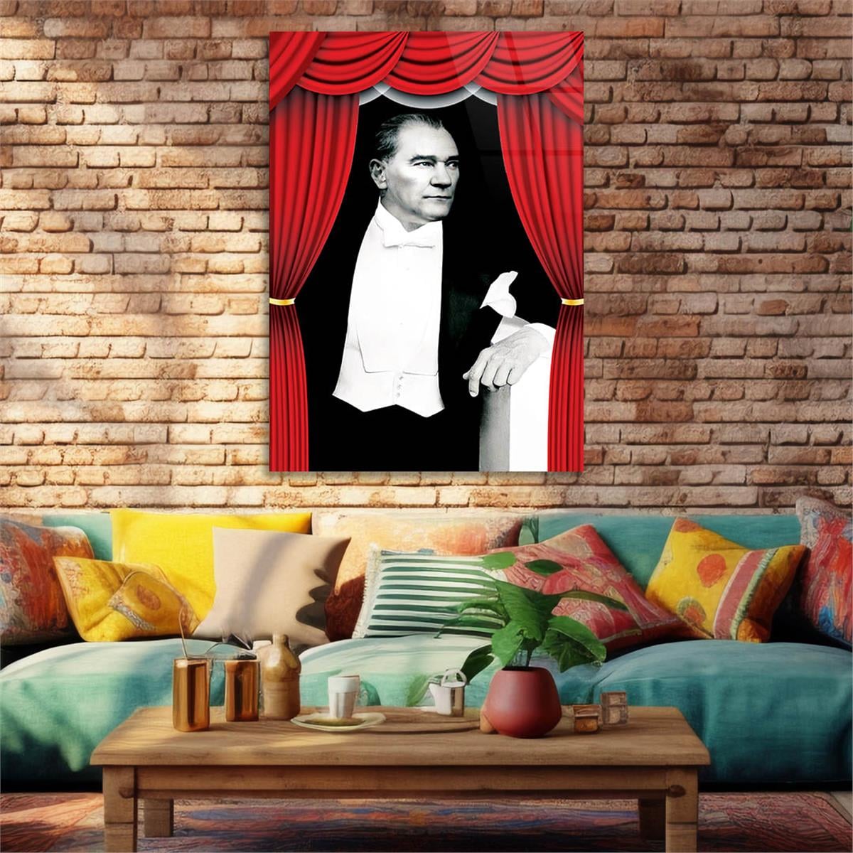 MUSTAFA KEMAL ATATÜRK Tempered Glasss Wall Art