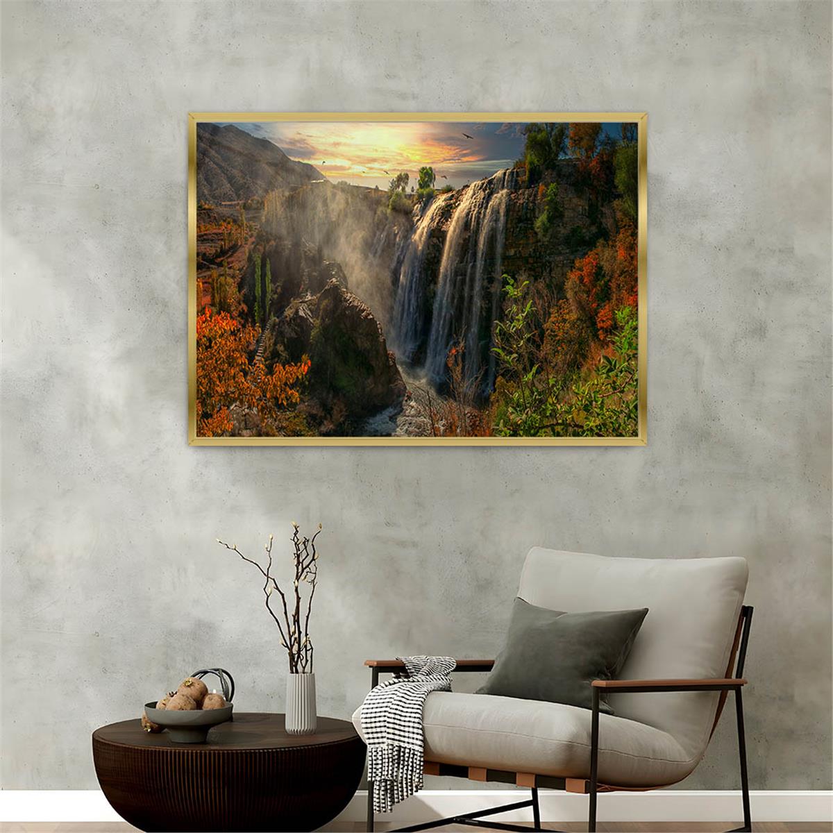 Alüminyum Çerçeveli Doğa Temalı Cam Tablo 131