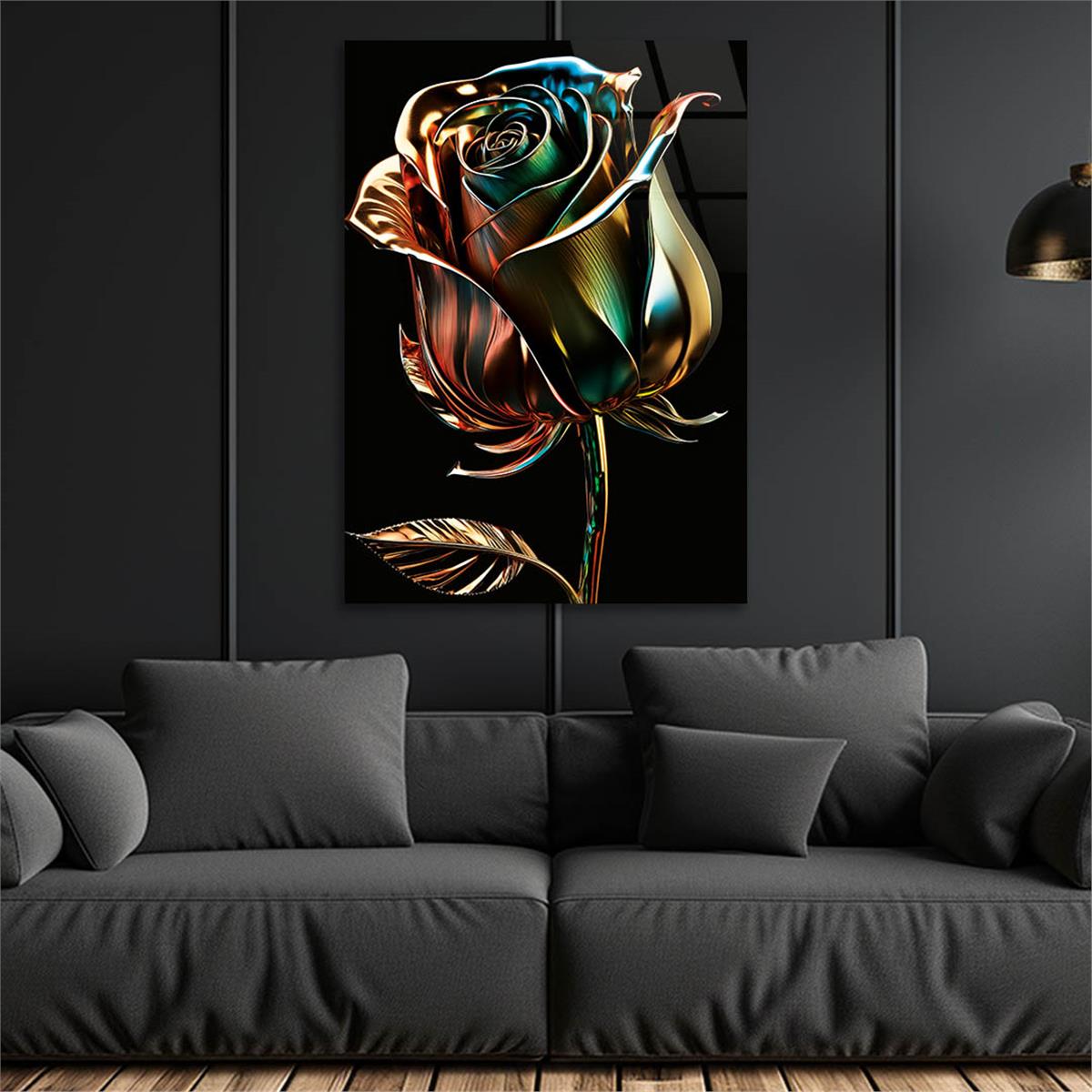 Vertical Tempered Glasss Wall Arts Natured-Themed128