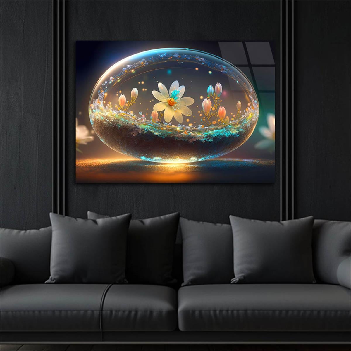 Horizontal Art-Themed Tempered Glass Wall Art 473