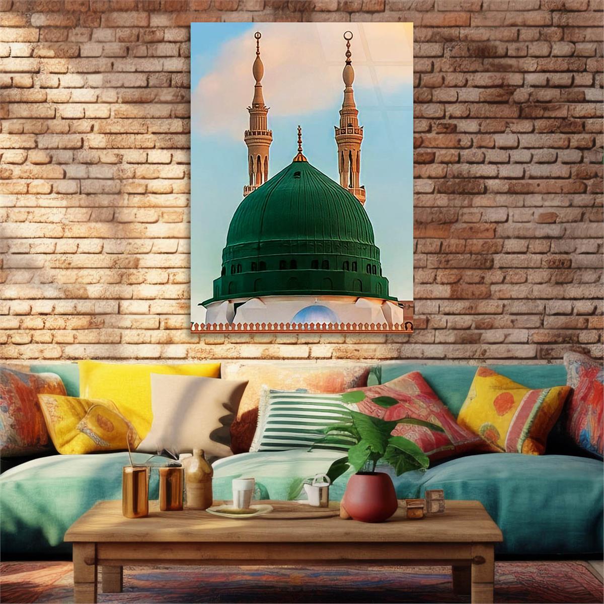 the Prophets Mosque Glass Wall Art
