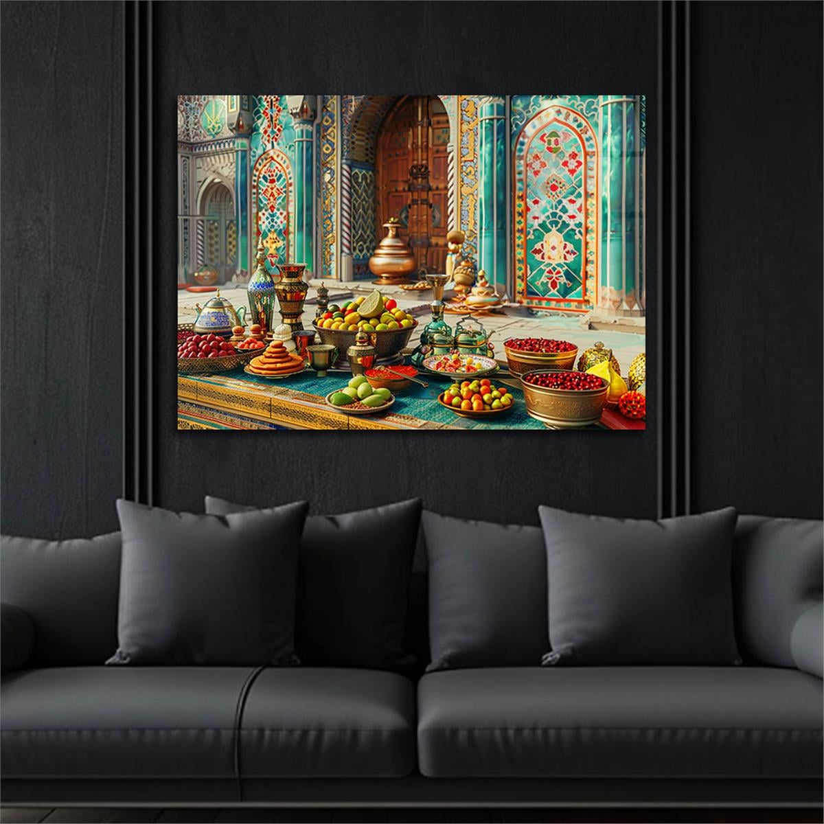 Horizontal Art-Themed Tempered Glass Wall Art 545