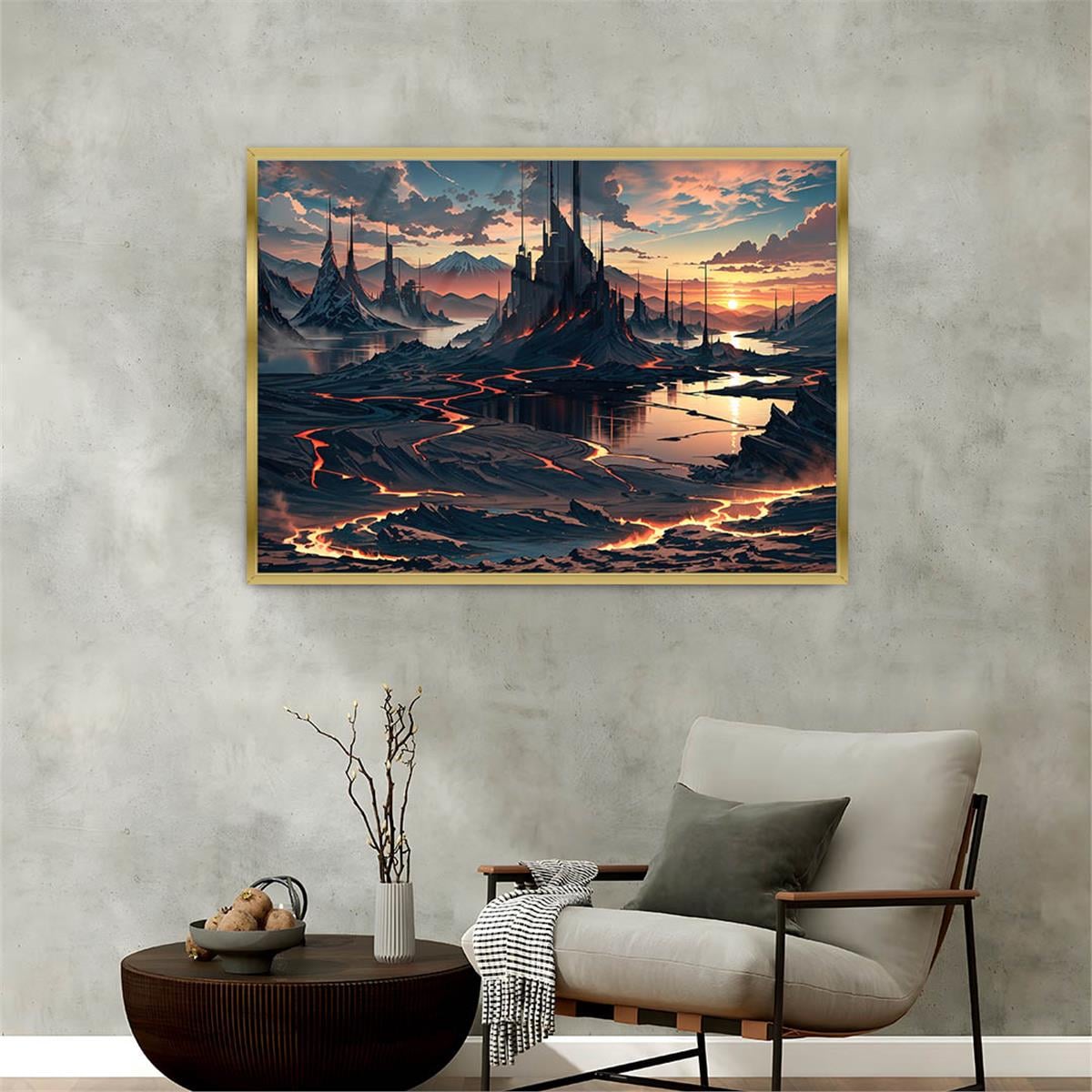 Alüminyum Çerçeveli Doğa Temalı Cam Tablo 060