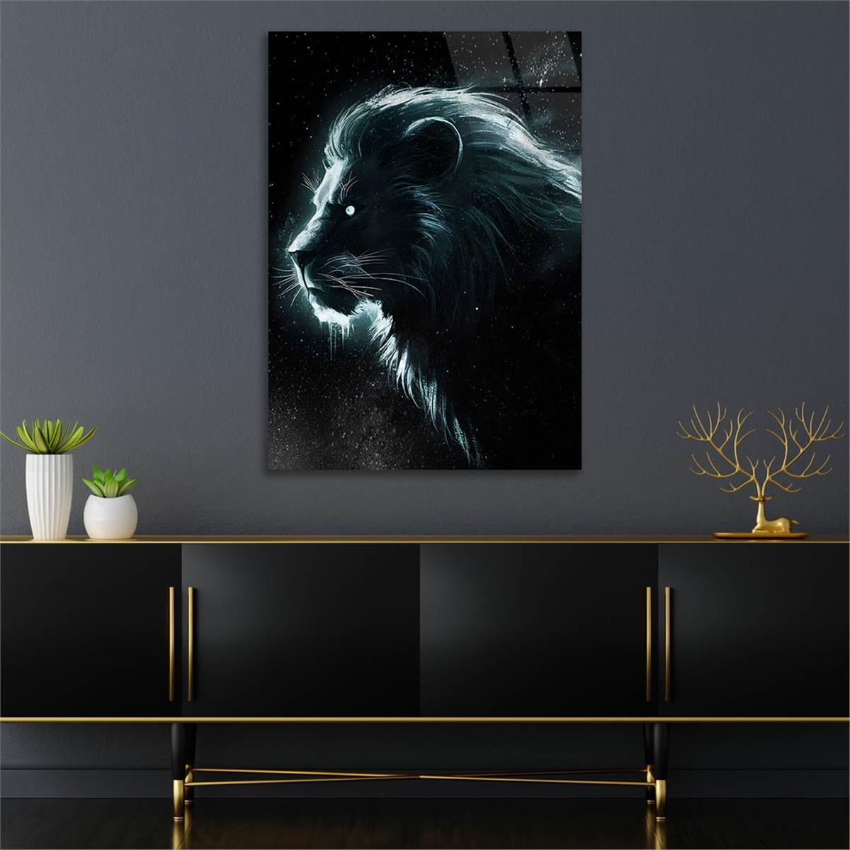 Dikey Doğa Temalı Cam Tablo 333