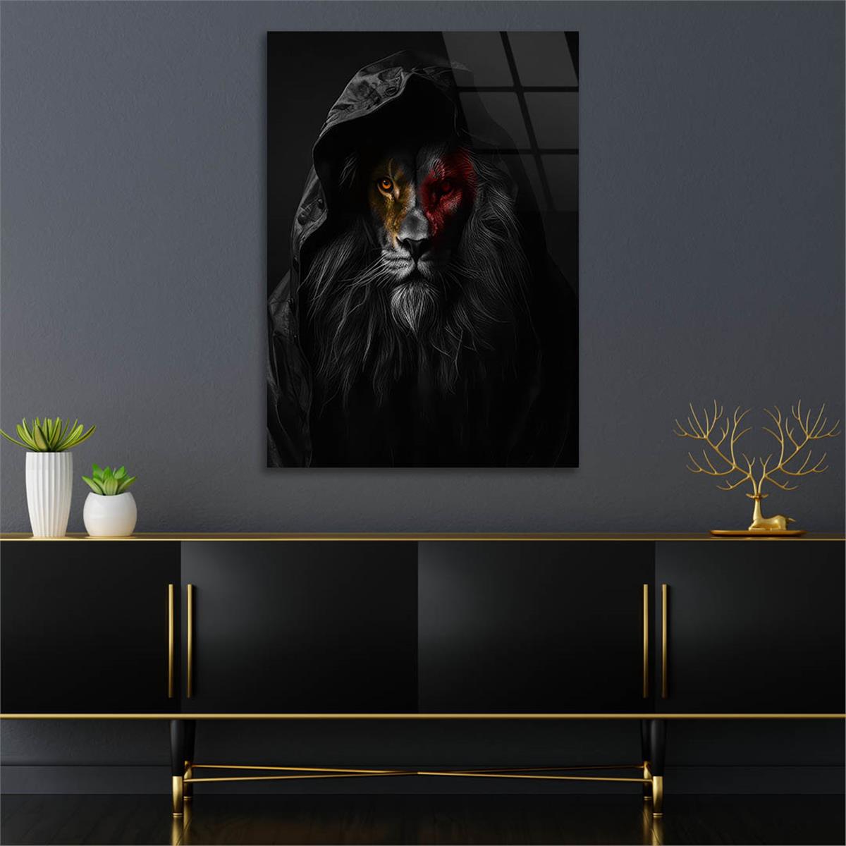 Dikey Doğa Temalı Cam Tablo 362