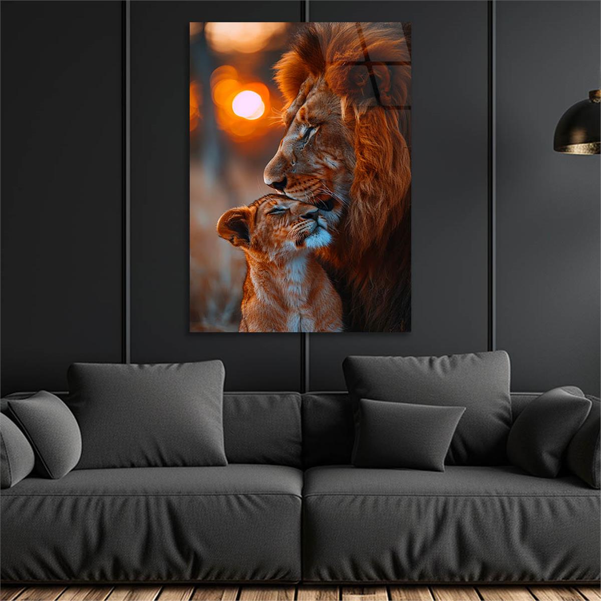 Dikey Doğa Temalı Cam Tablo 312