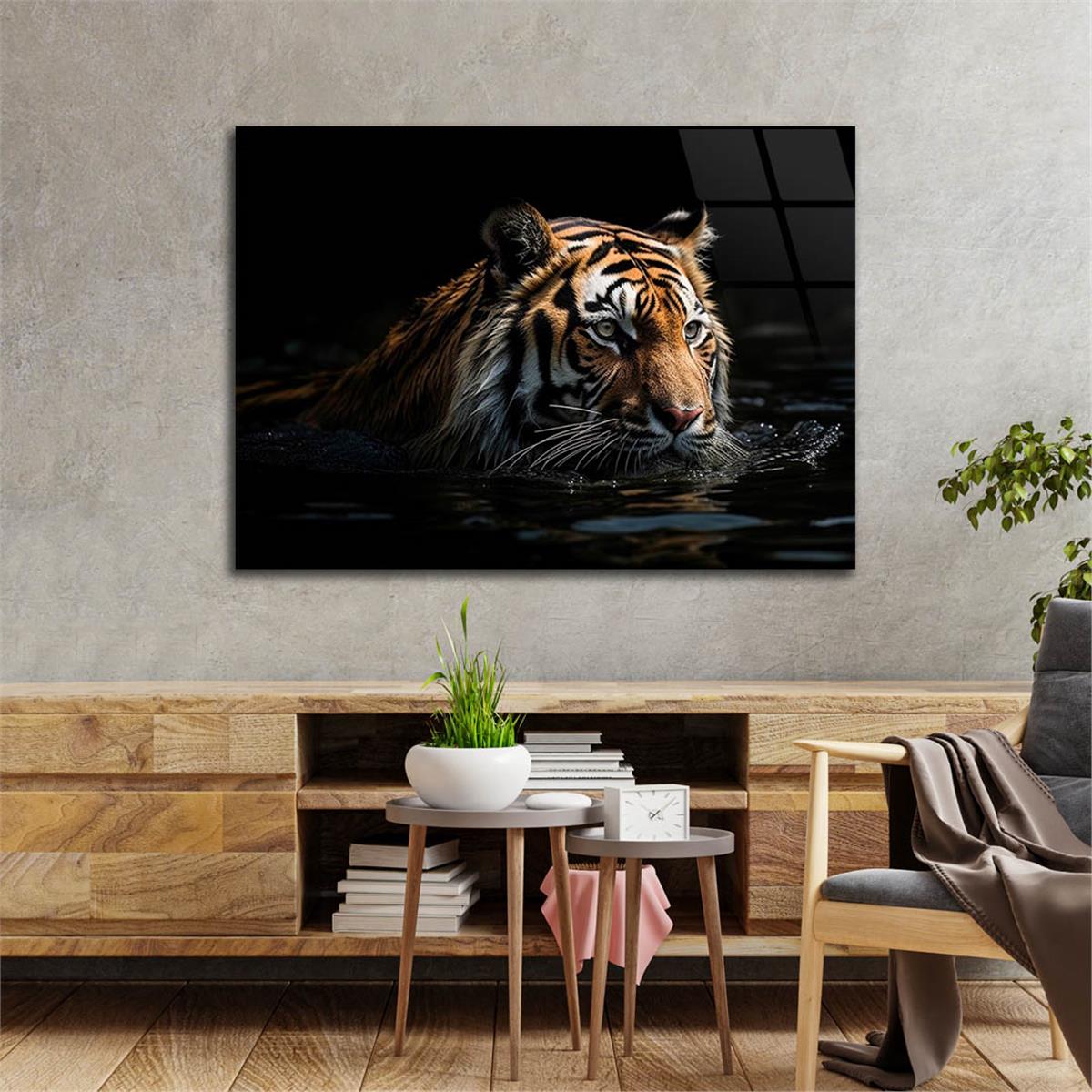 Yatay DoğaTemalı Cam Tablo 408