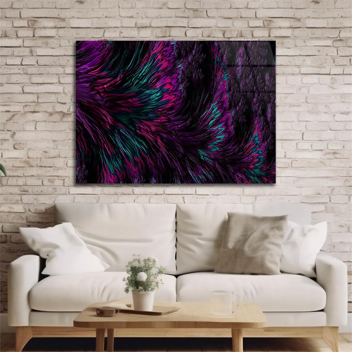 Horizontal Art-Themed Tempered Glass Wall Art 412