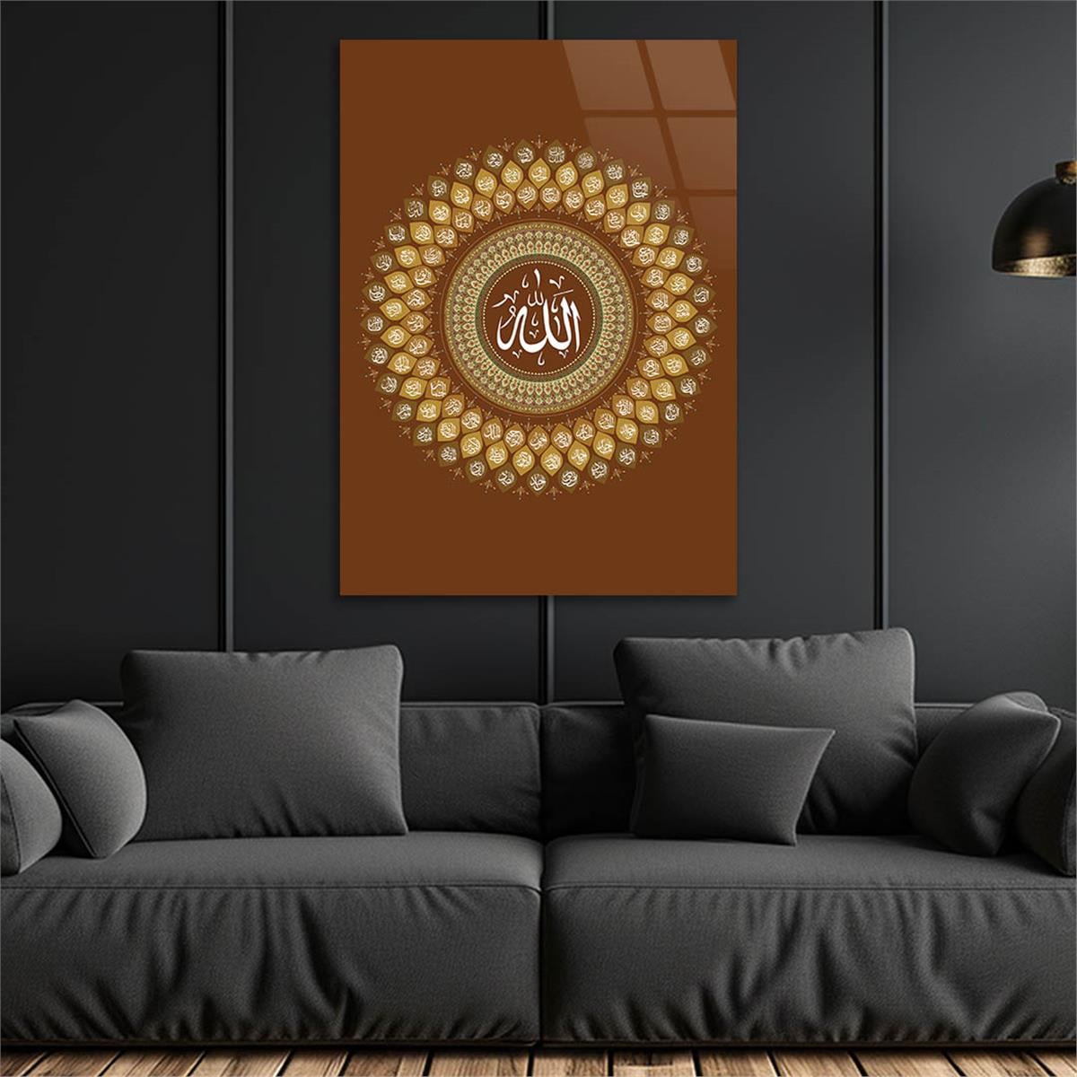 ESMA ÜL HÜSANA  YAZILI CAM TABLO 