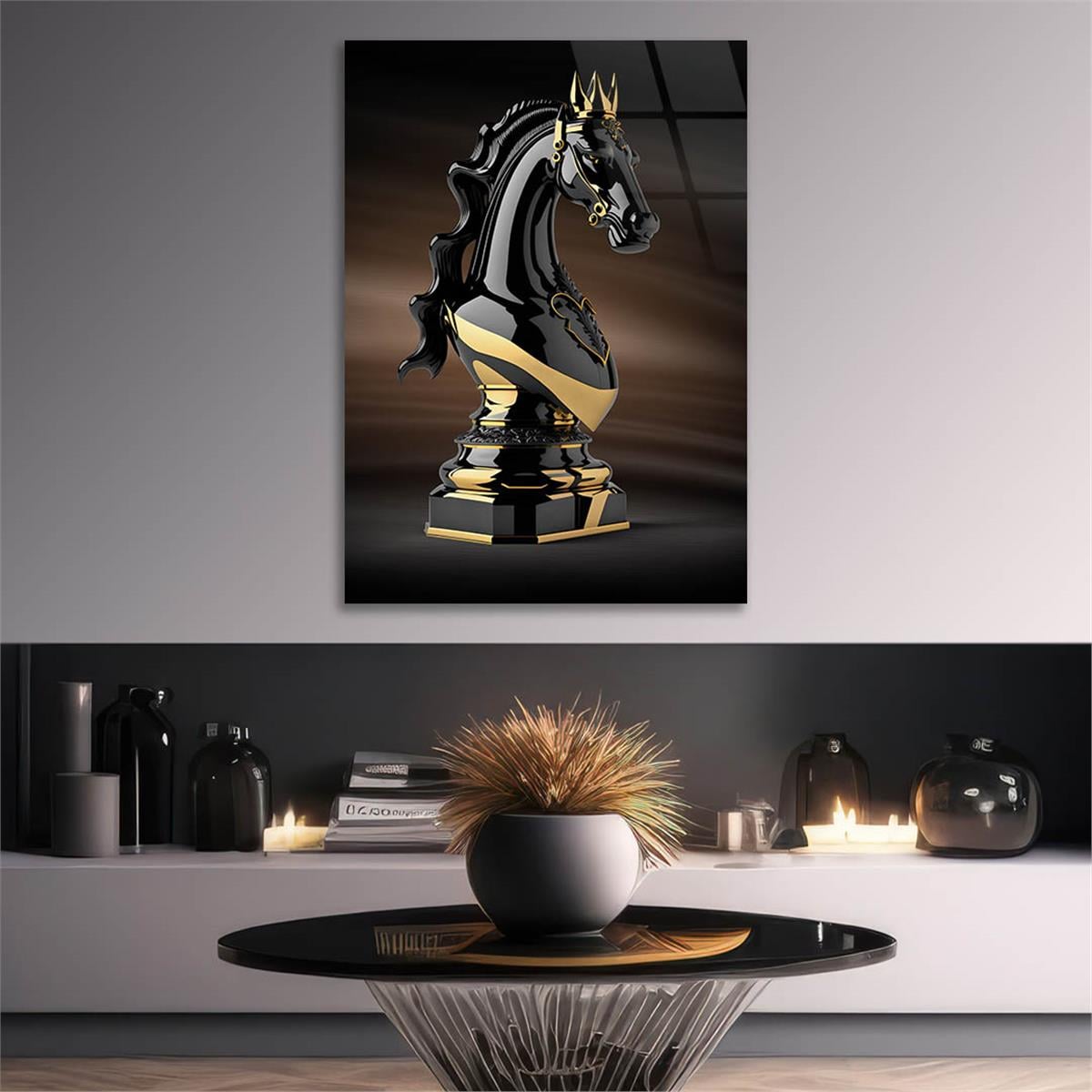 Vertical Tempered Glasss Wall Arts Art-Themed 328