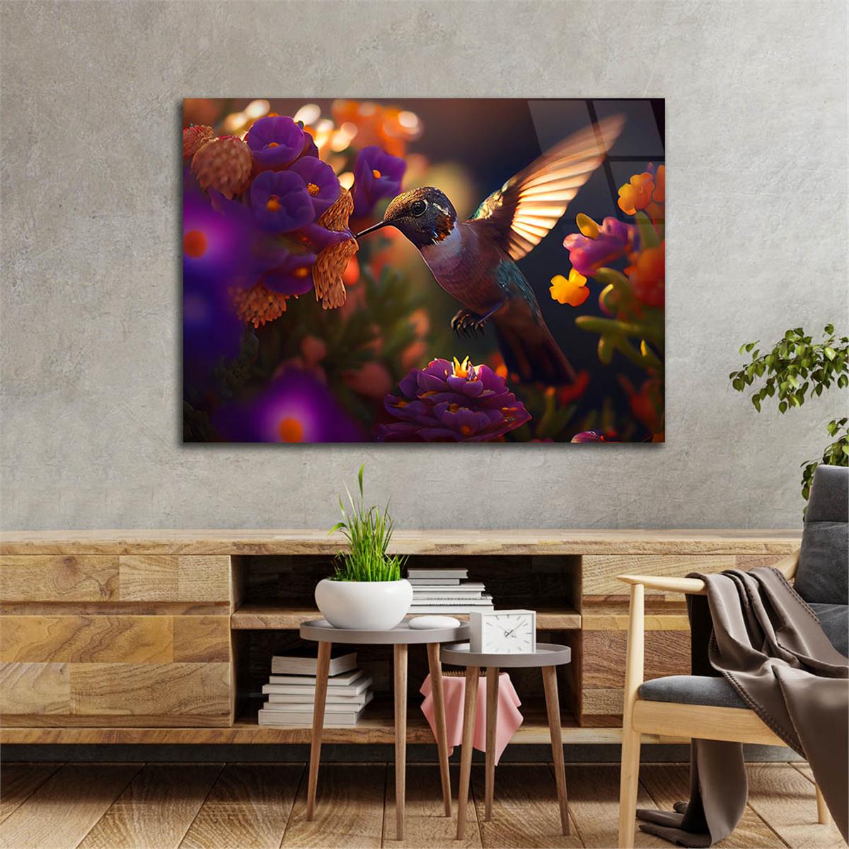 Horizontal Art-Themed Tempered Glass Wall Art 497